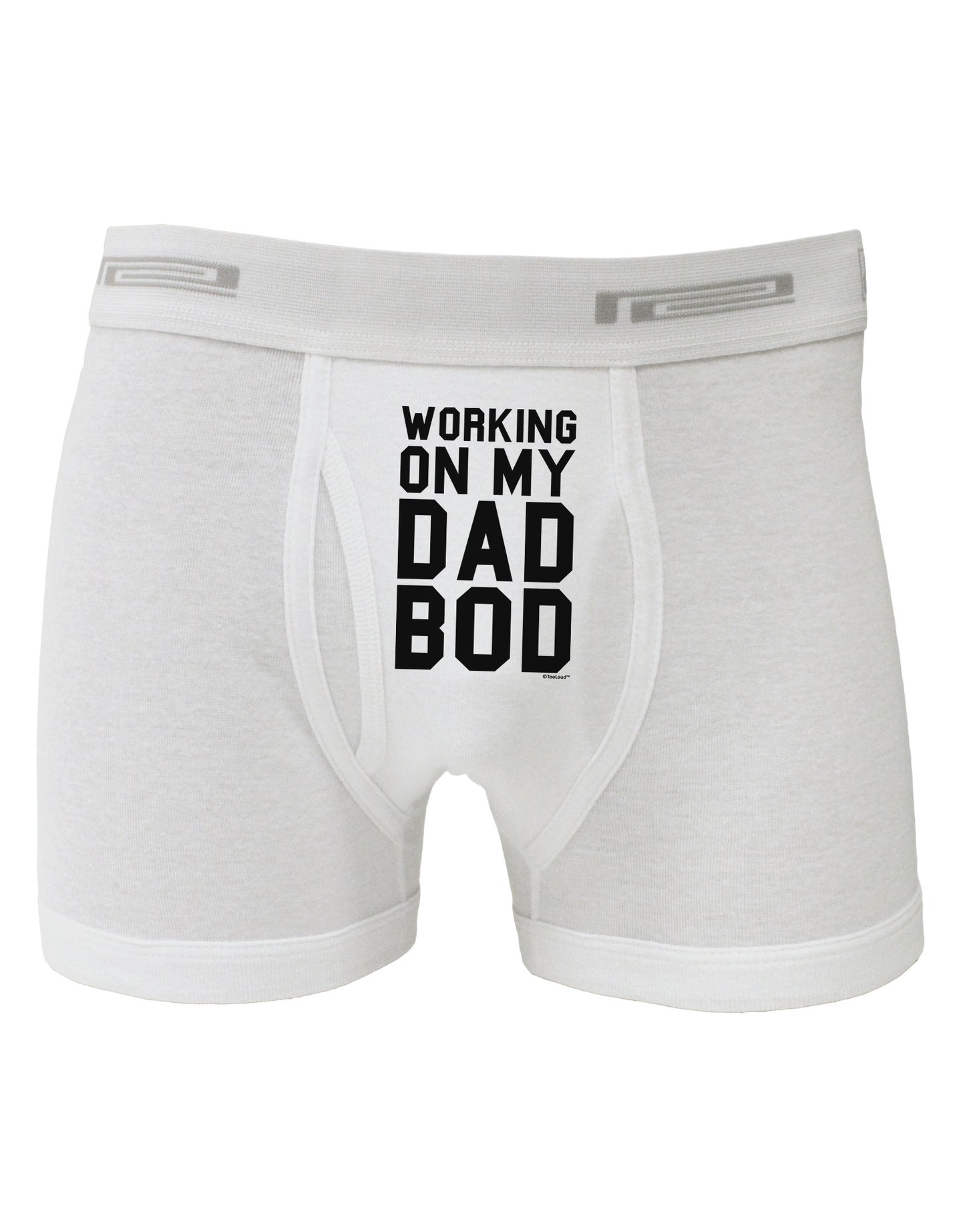 TooLoud Working On My Dad Bod Boxer Briefs-Boxer Briefs-TooLoud-White-Small-Davson Sales