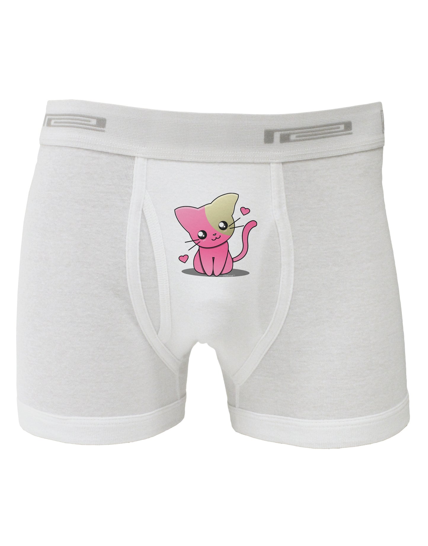 Kawaii Kitty Boxer Briefs-Boxer Briefs-TooLoud-White-Small-Davson Sales