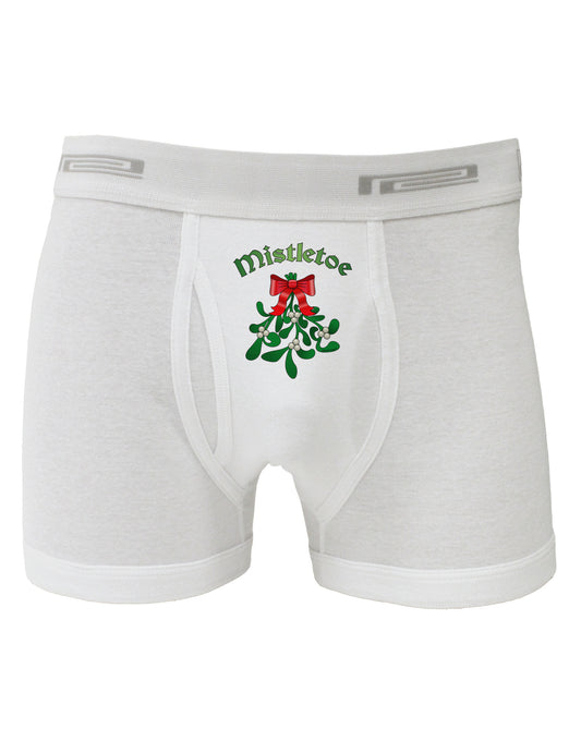 Christmas Kiss Mistletoe Boxer Briefs-Boxer Briefs-TooLoud-White-Small-Davson Sales