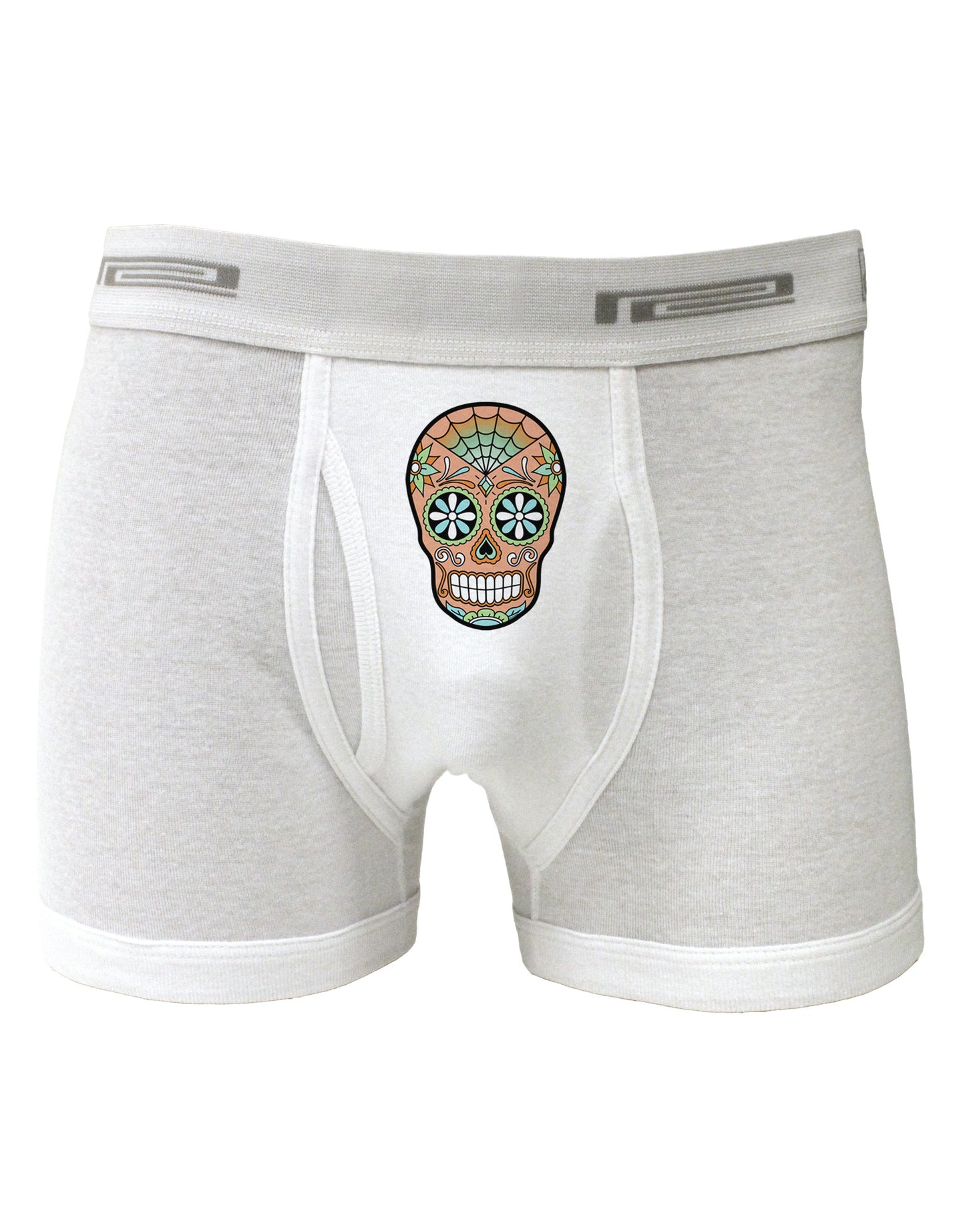 Version 6 Copper Patina Day of the Dead Calavera Boxer Briefs-Boxer Briefs-TooLoud-White-Small-Davson Sales
