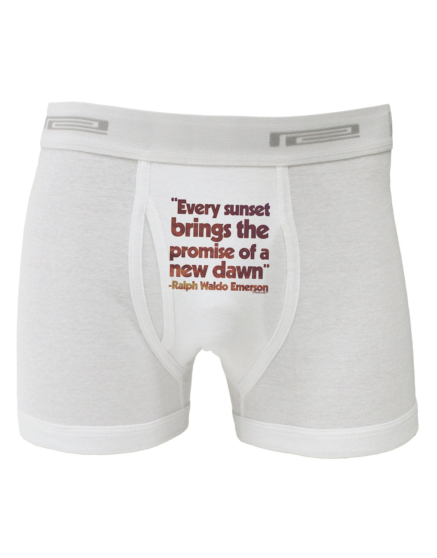 Emerson Sunset Quote Boxer Briefs-Boxer Briefs-TooLoud-White-Small-Davson Sales