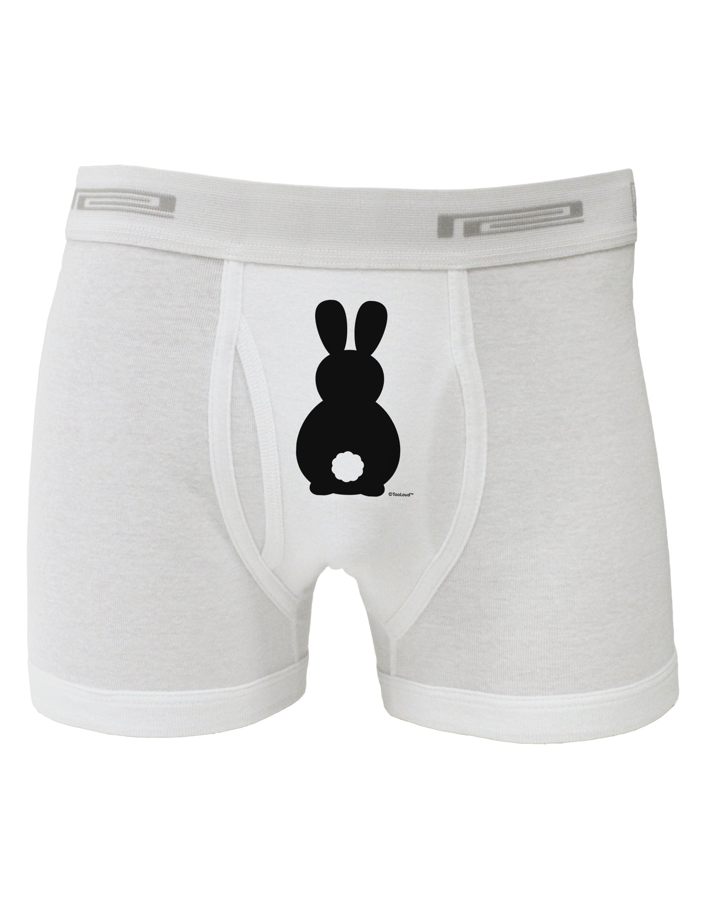 Cute Bunny Silhouette with Tail Boxer Briefs by TooLoud-Boxer Briefs-TooLoud-White-Small-Davson Sales