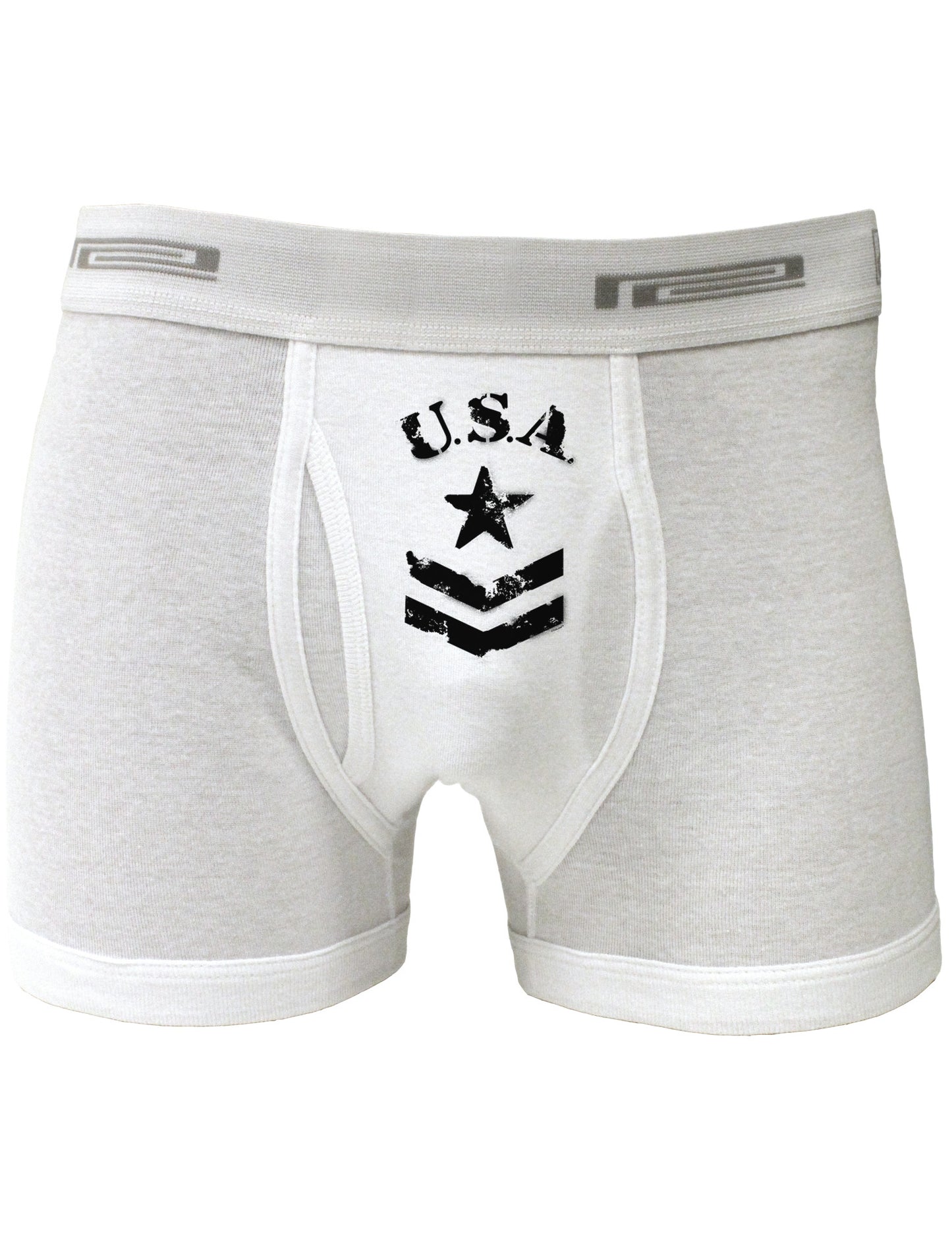 USA Military Star Stencil Logo Boxer Briefs-Boxer Briefs-TooLoud-White-Small-Davson Sales