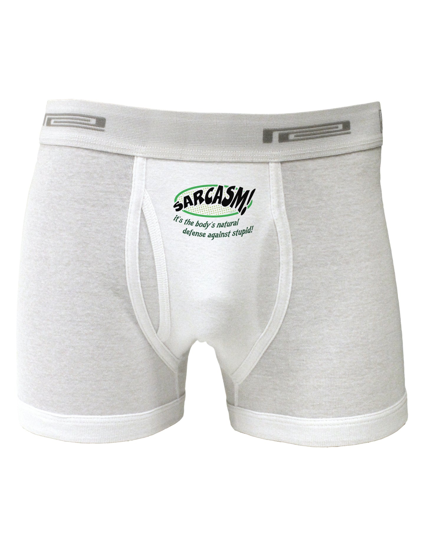 Sarcasm Natural Defense Against Stupid Boxer Briefs-Boxer Briefs-TooLoud-White-Small-Davson Sales