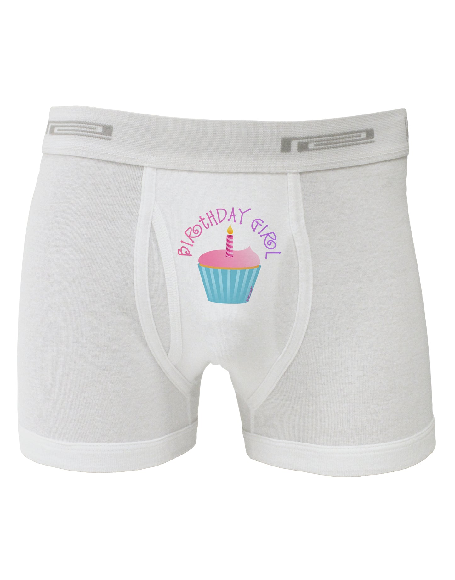Birthday Girl - Candle Cupcake Boxer Briefs by TooLoud-Boxer Briefs-TooLoud-White-Small-Davson Sales
