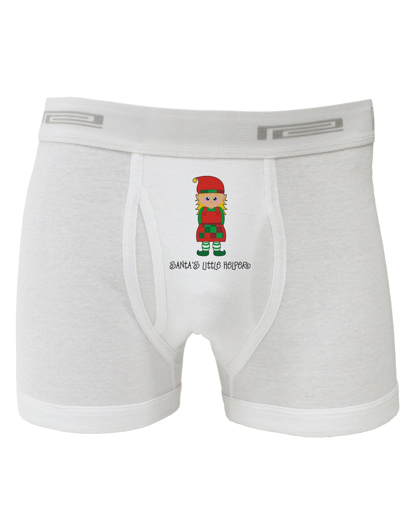 Santa's Little Helper Christmas Elf Girl Boxer Briefs-Boxer Briefs-TooLoud-White-Small-Davson Sales