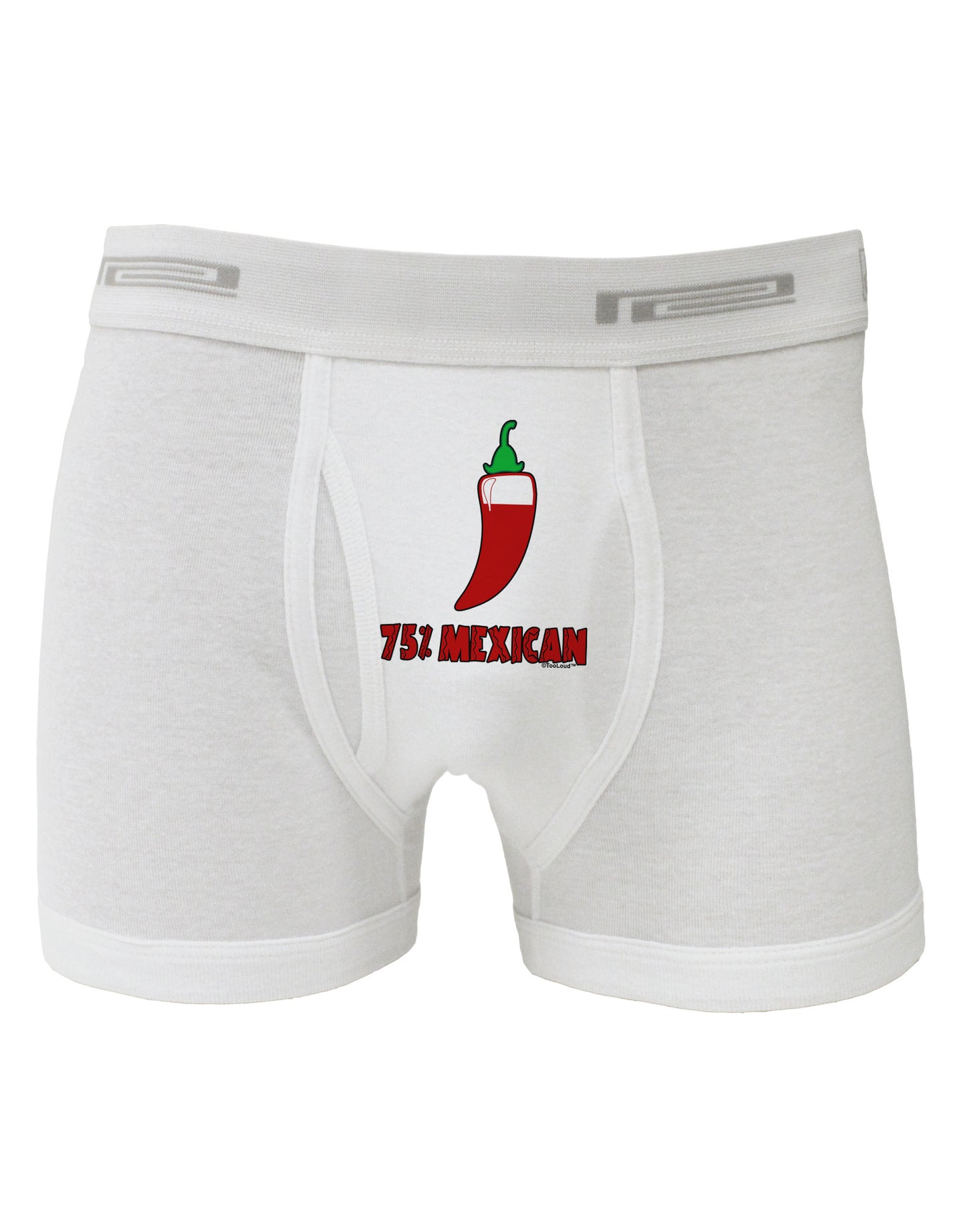 Seventy-Five Percent Mexican Boxer Briefs-Boxer Briefs-TooLoud-White-Small-Davson Sales