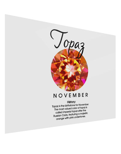 Birthstone Topaz Gloss Poster Print Landscape - Choose Size by TooLoud-Poster Print-TooLoud-17x11"-Davson Sales