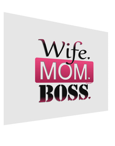 Wife Mom Boss Matte Poster Print Landscape - Choose Size-Poster Print-TooLoud-17x11"-Davson Sales