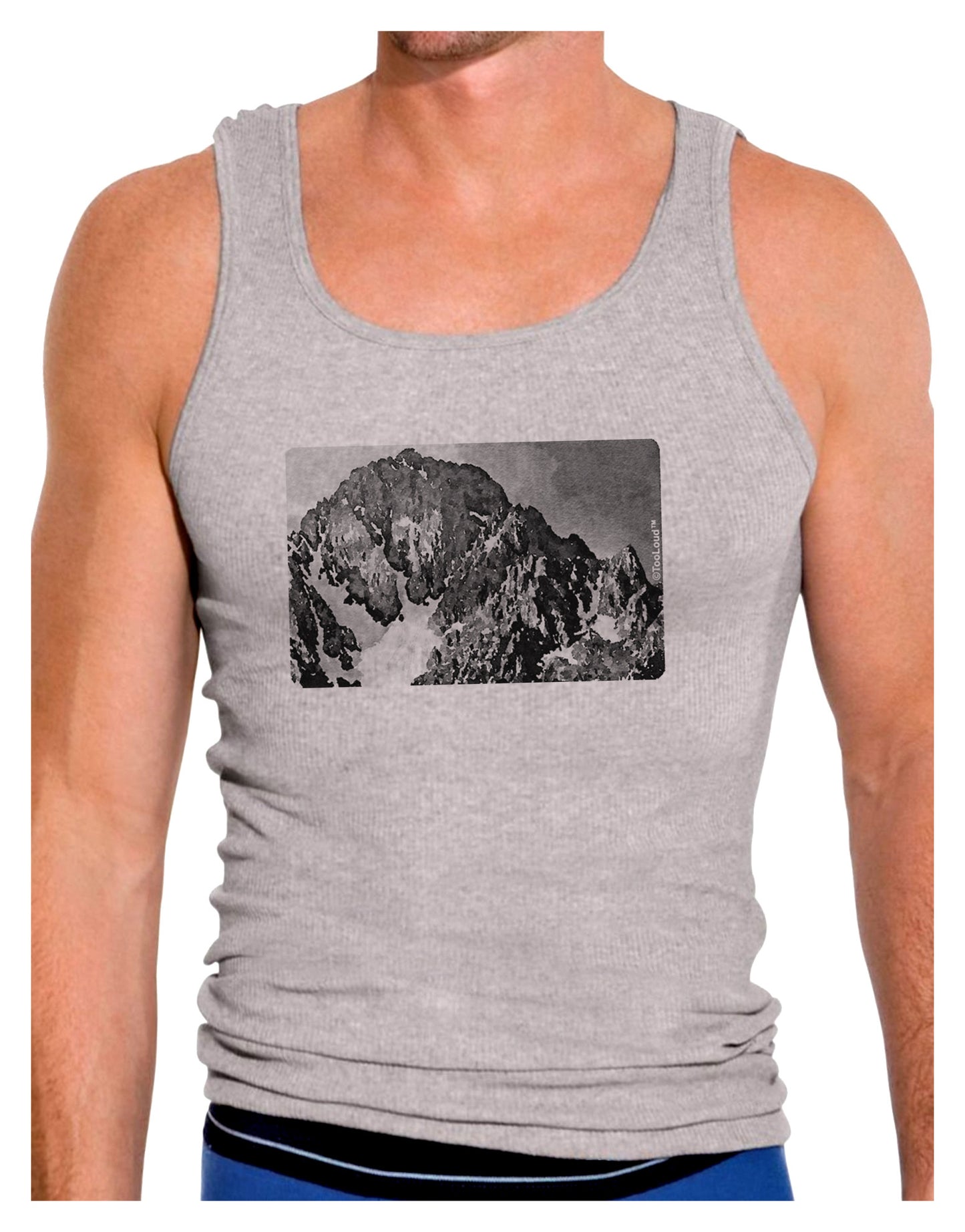 San Juan Mountain Range CO 2 Mens Ribbed Tank Top-Mens Ribbed Tank Top-TooLoud-Heather-Gray-Small-Davson Sales