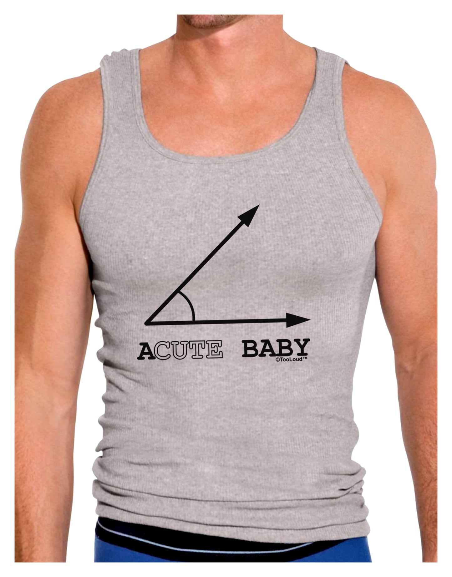 Acute Baby Mens Ribbed Tank Top-Mens Ribbed Tank Top-TooLoud-Heather-Gray-Small-Davson Sales