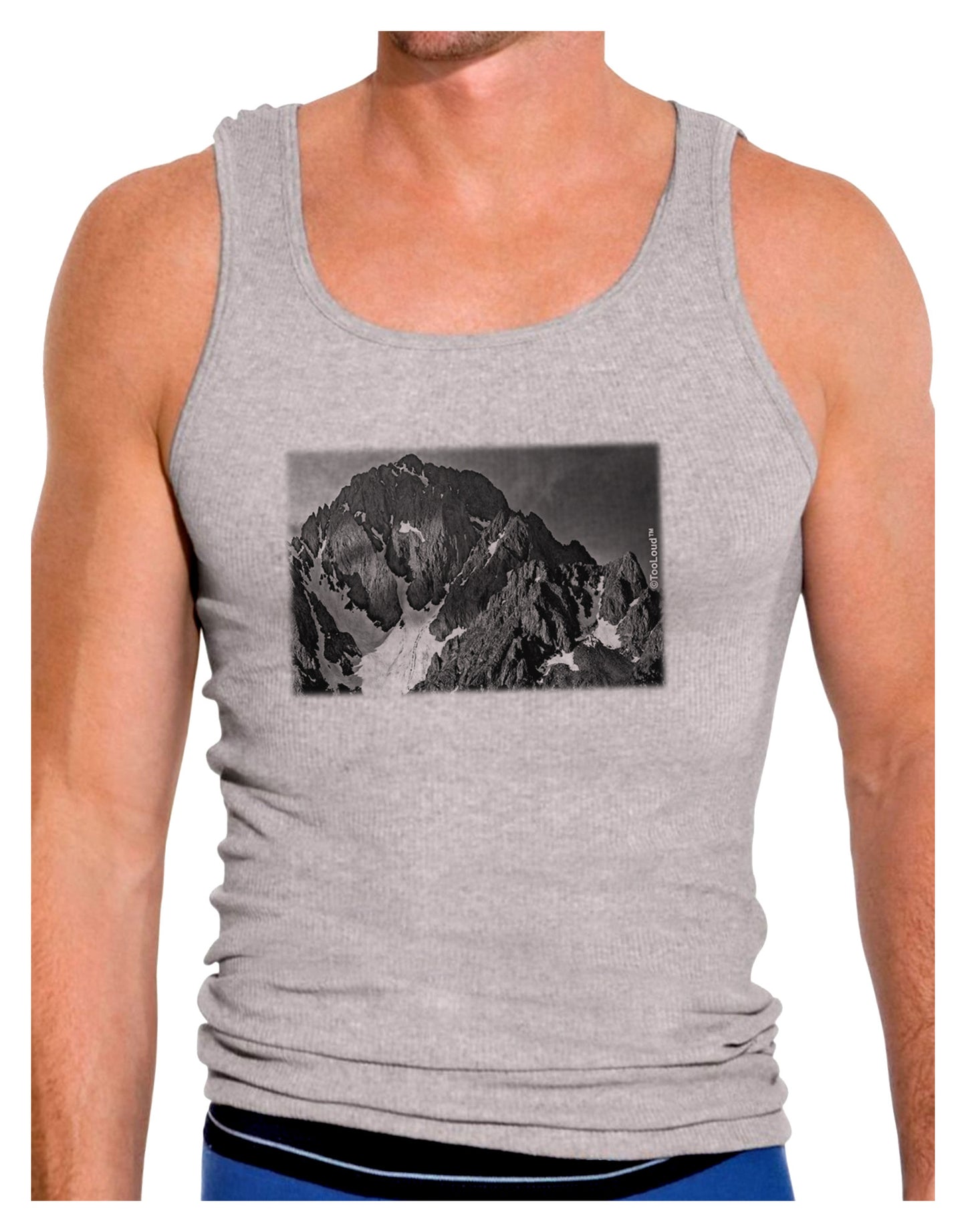 San Juan Mountain Range 2 Mens Ribbed Tank Top-Mens Ribbed Tank Top-TooLoud-Heather-Gray-Small-Davson Sales