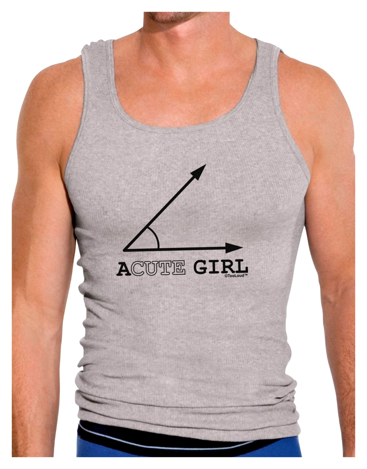 Acute Girl Mens Ribbed Tank Top-Mens Ribbed Tank Top-TooLoud-Heather-Gray-Small-Davson Sales