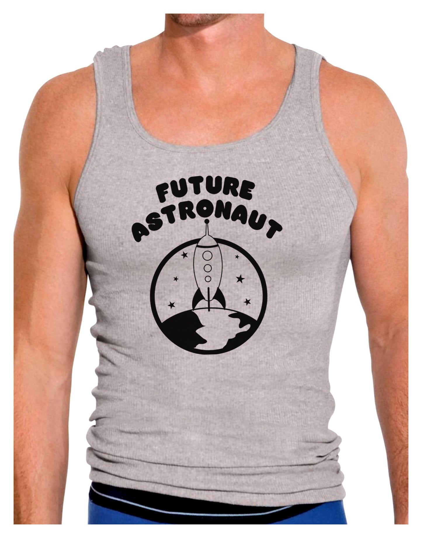 Future Astronaut Mens Ribbed Tank Top-Mens Ribbed Tank Top-TooLoud-Heather-Gray-Small-Davson Sales