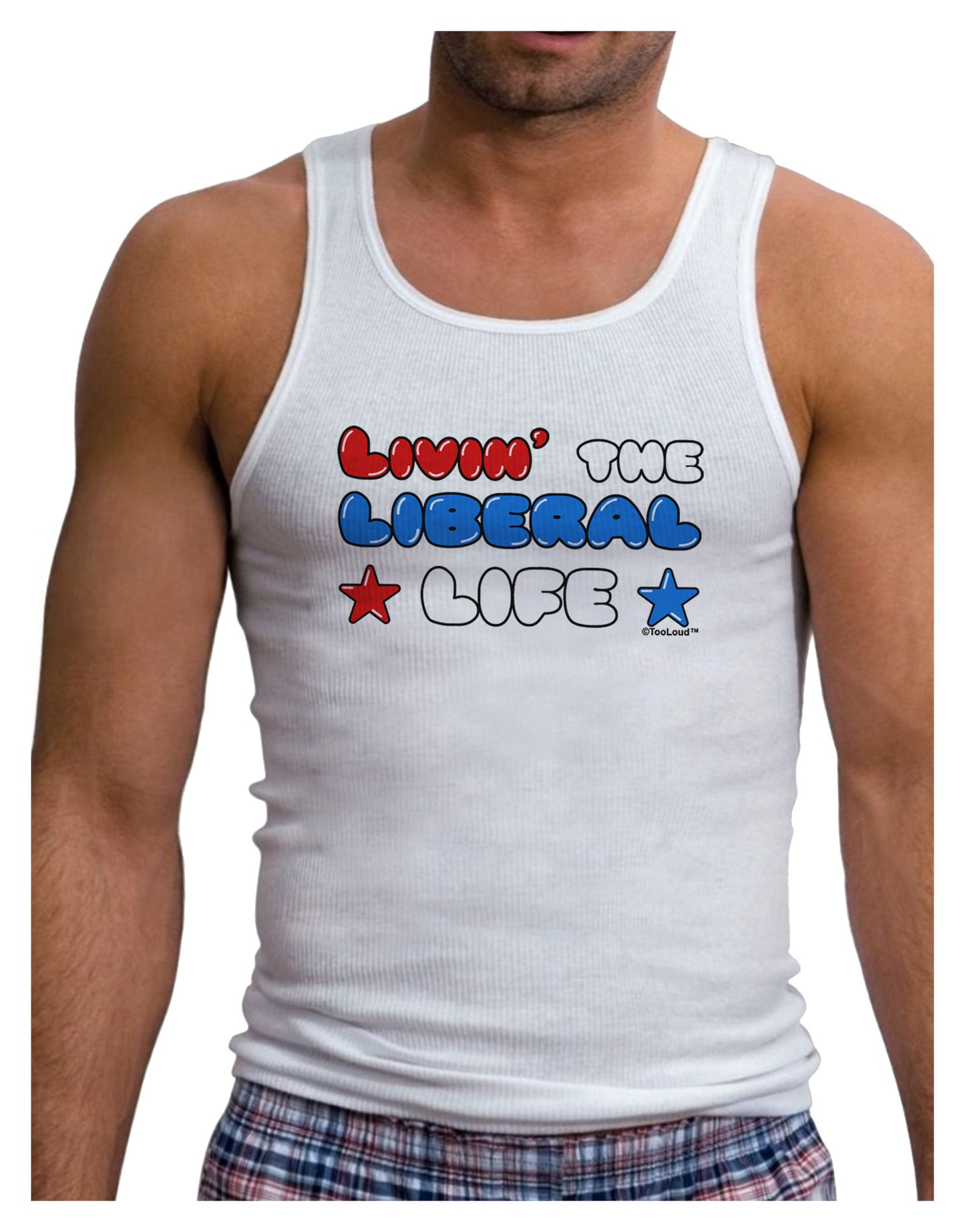 The Liberal Life Mens Ribbed Tank Top-Mens Ribbed Tank Top-TooLoud-White-Small-Davson Sales