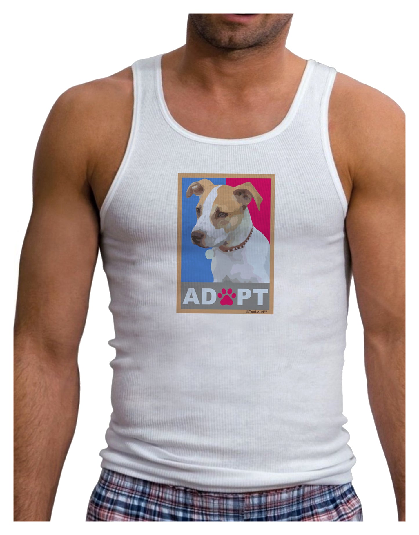 Adopt Cute Puppy Cat Adoption Mens Ribbed Tank Top-Mens Ribbed Tank Top-TooLoud-White-Small-Davson Sales