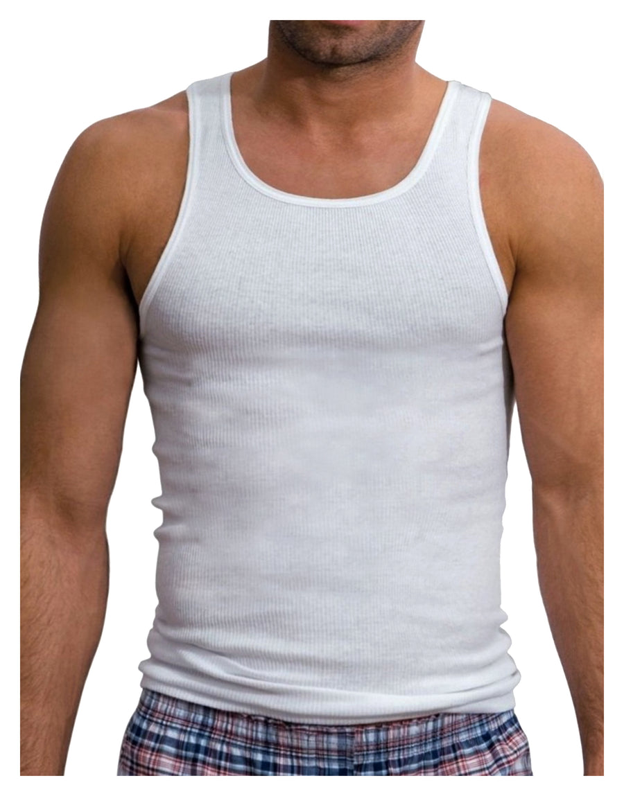 Custom Personalized Image and Text Mens Ribbed Tank Top-Mens Ribbed Tank Top-TooLoud-White-Small-Davson Sales