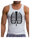 Black Skeleton Ribcage Halloween Mens Ribbed Tank Top-Mens Ribbed Tank Top-TooLoud-White-Small-Davson Sales