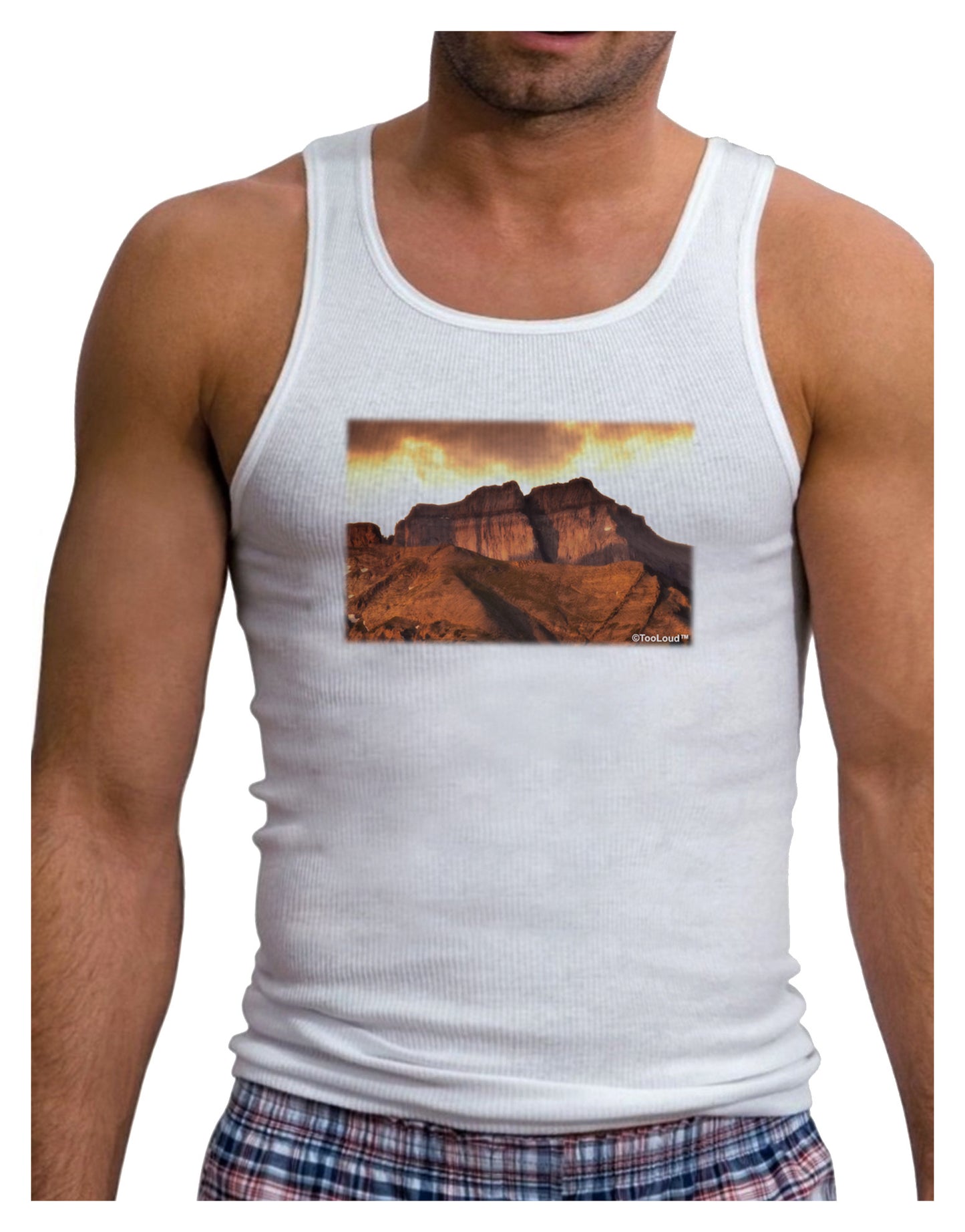 San Juan Mountain Range Mens Ribbed Tank Top-Mens Ribbed Tank Top-TooLoud-White-Small-Davson Sales