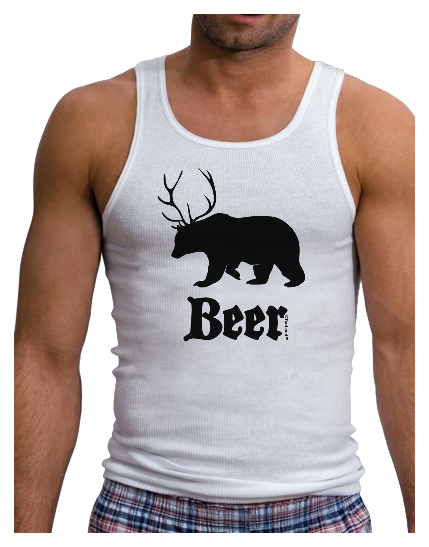 Beer Animal Mens Ribbed Tank Top-Mens Ribbed Tank Top-TooLoud-White-Small-Davson Sales