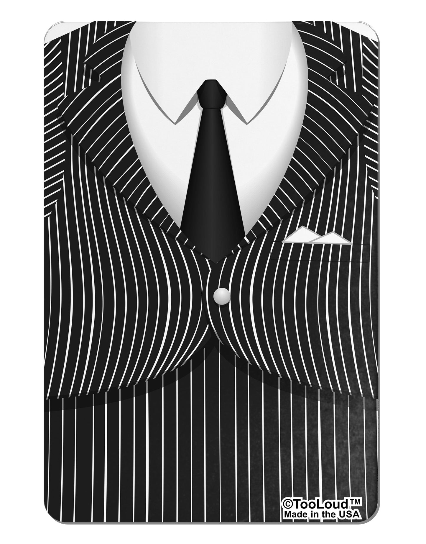 Pinstripe Gangster Jacket Printed Costume Aluminum Magnet All Over Print-TooLoud-White-Davson Sales