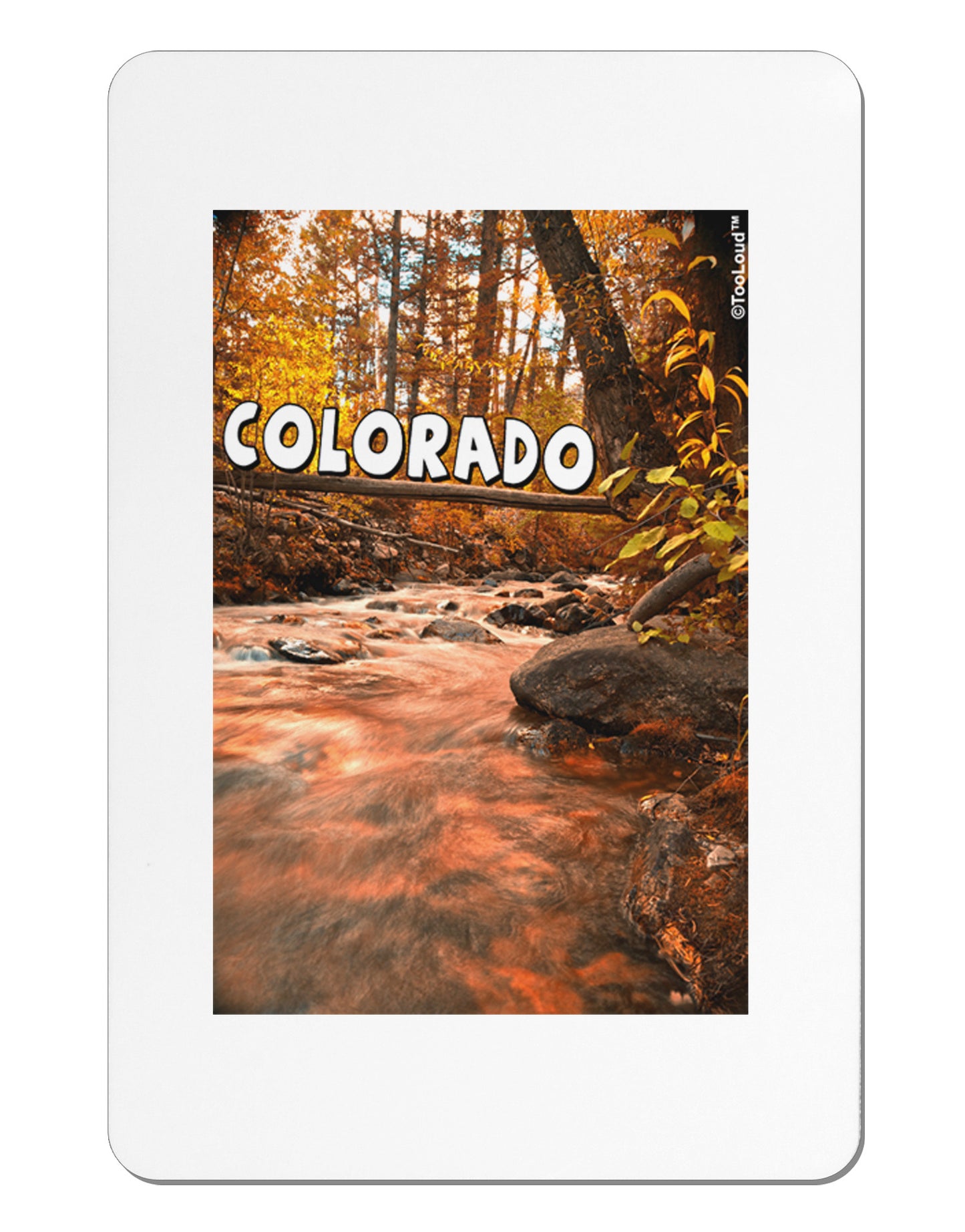 Mt Shavano Colorado Text Aluminum Magnet-TooLoud-White-Davson Sales