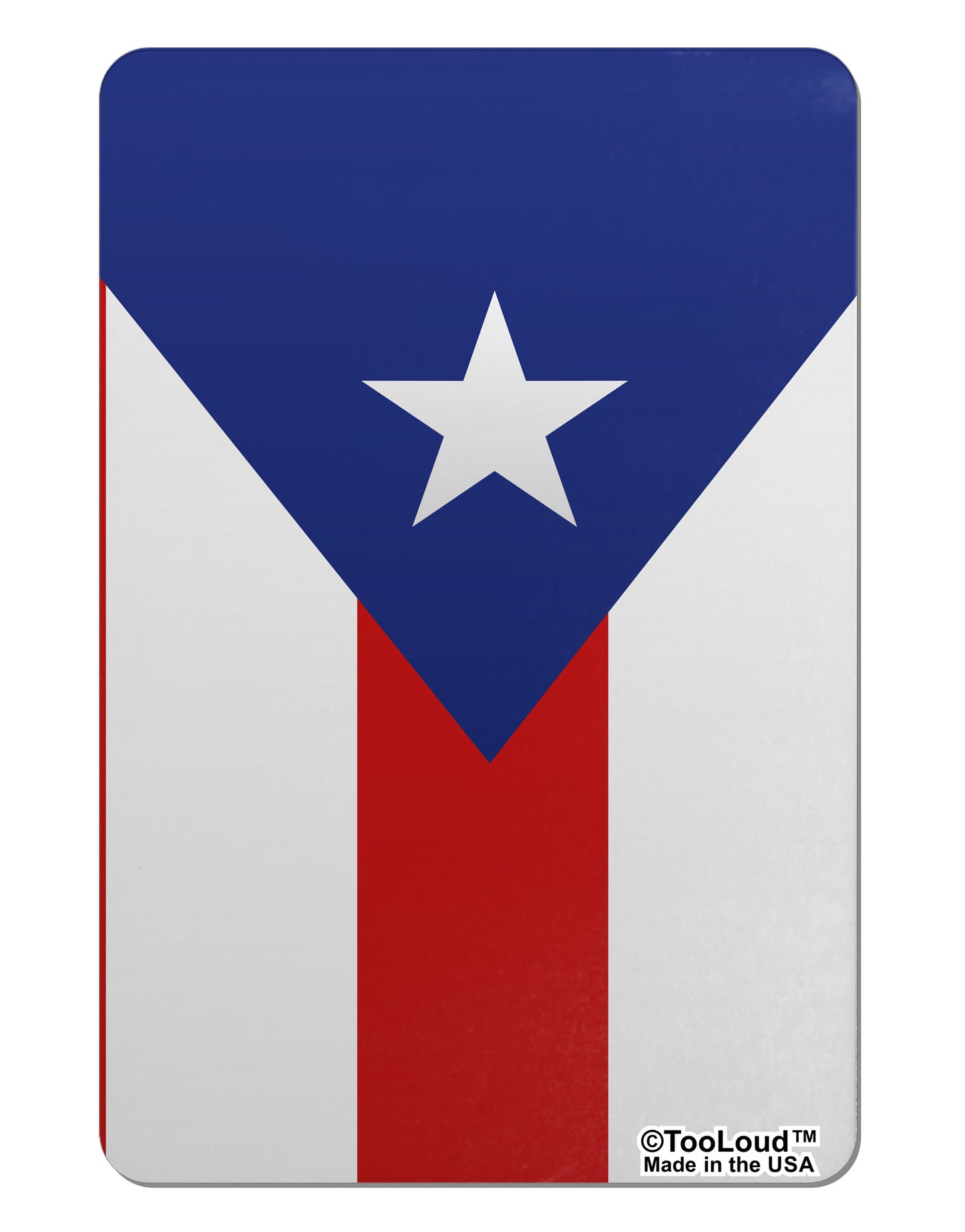 Puerto Rico Flag AOP Aluminum Magnet All Over Print-TooLoud-White-Davson Sales