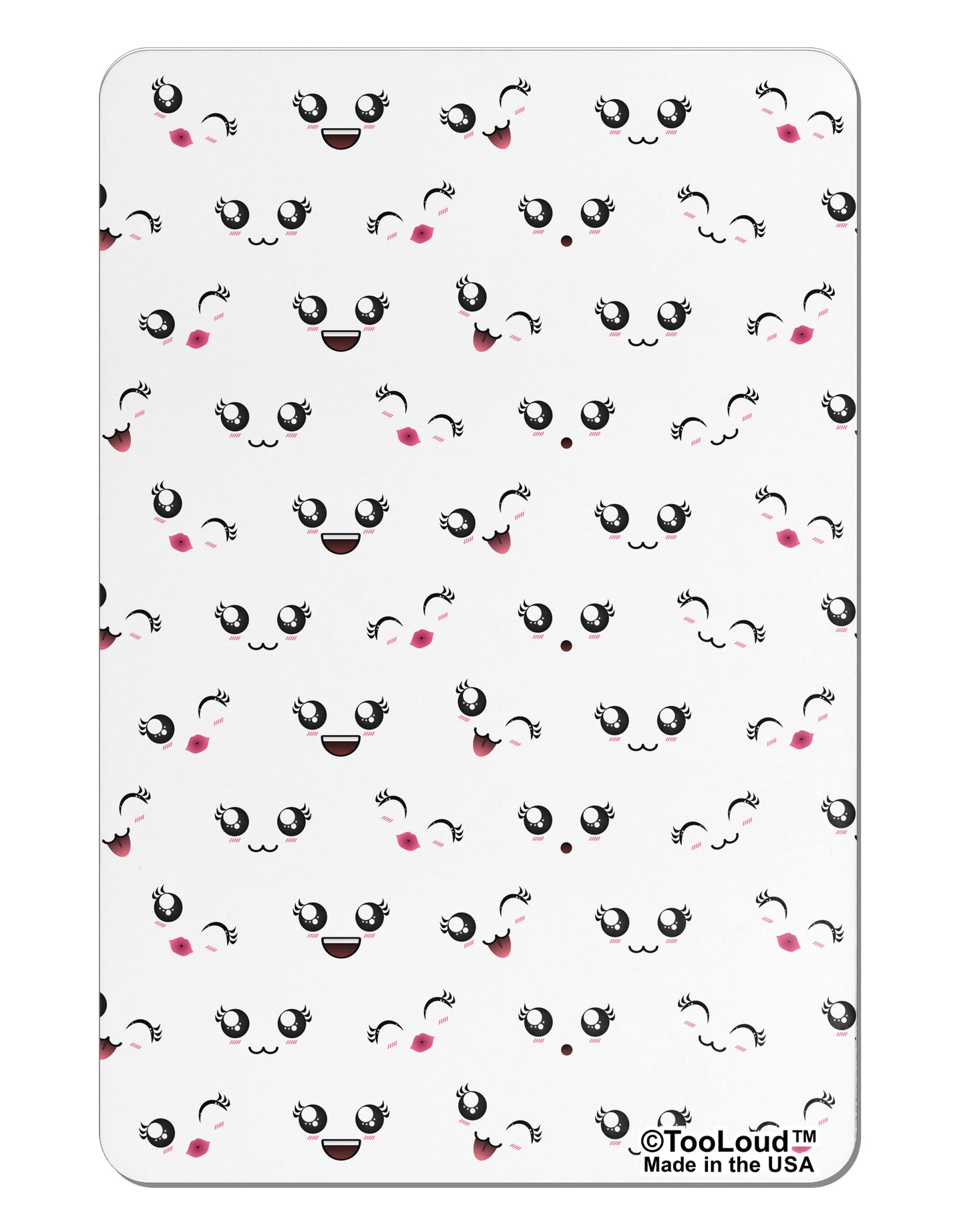 Kyu-T Faces AOP 10 InchRound Wall Clock All Over Print by TooLoud-Wall Clock-TooLoud-White-Davson Sales