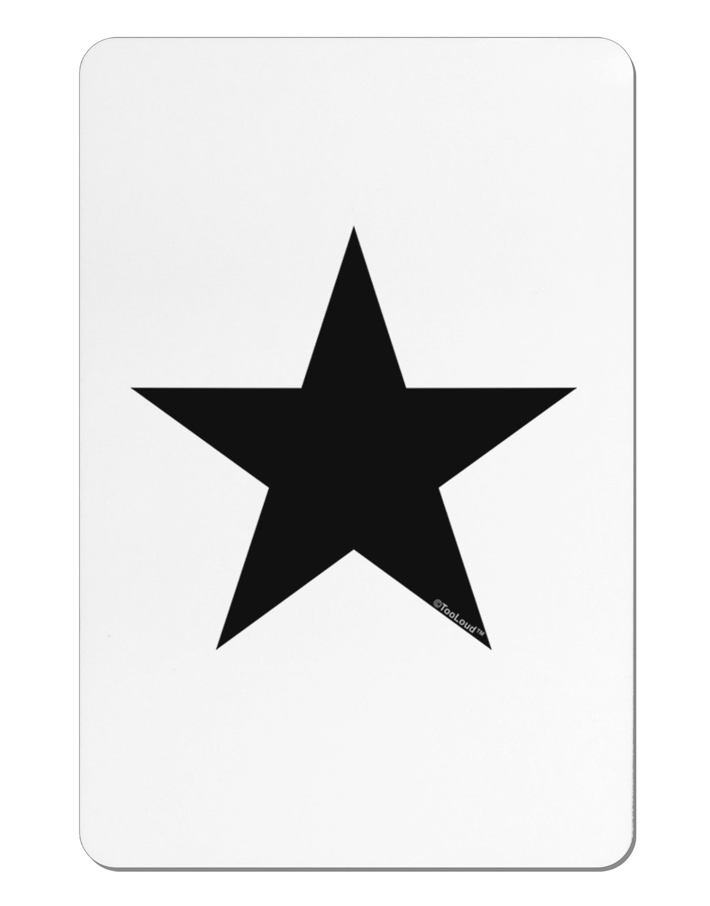 Black Star Aluminum Magnet-Fridge Magnet-TooLoud-Davson Sales