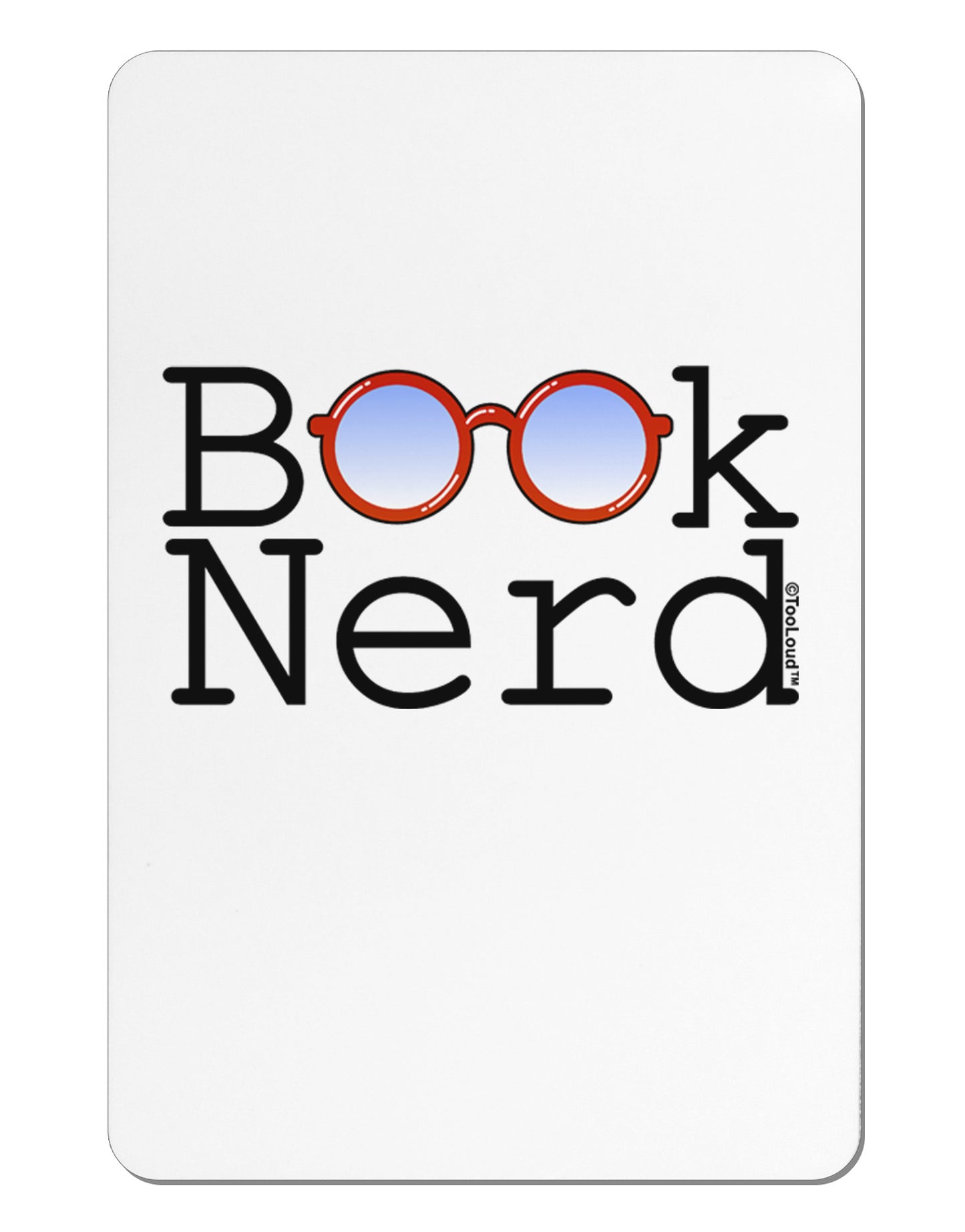 Book Nerd Aluminum Magnet-TooLoud-White-Davson Sales