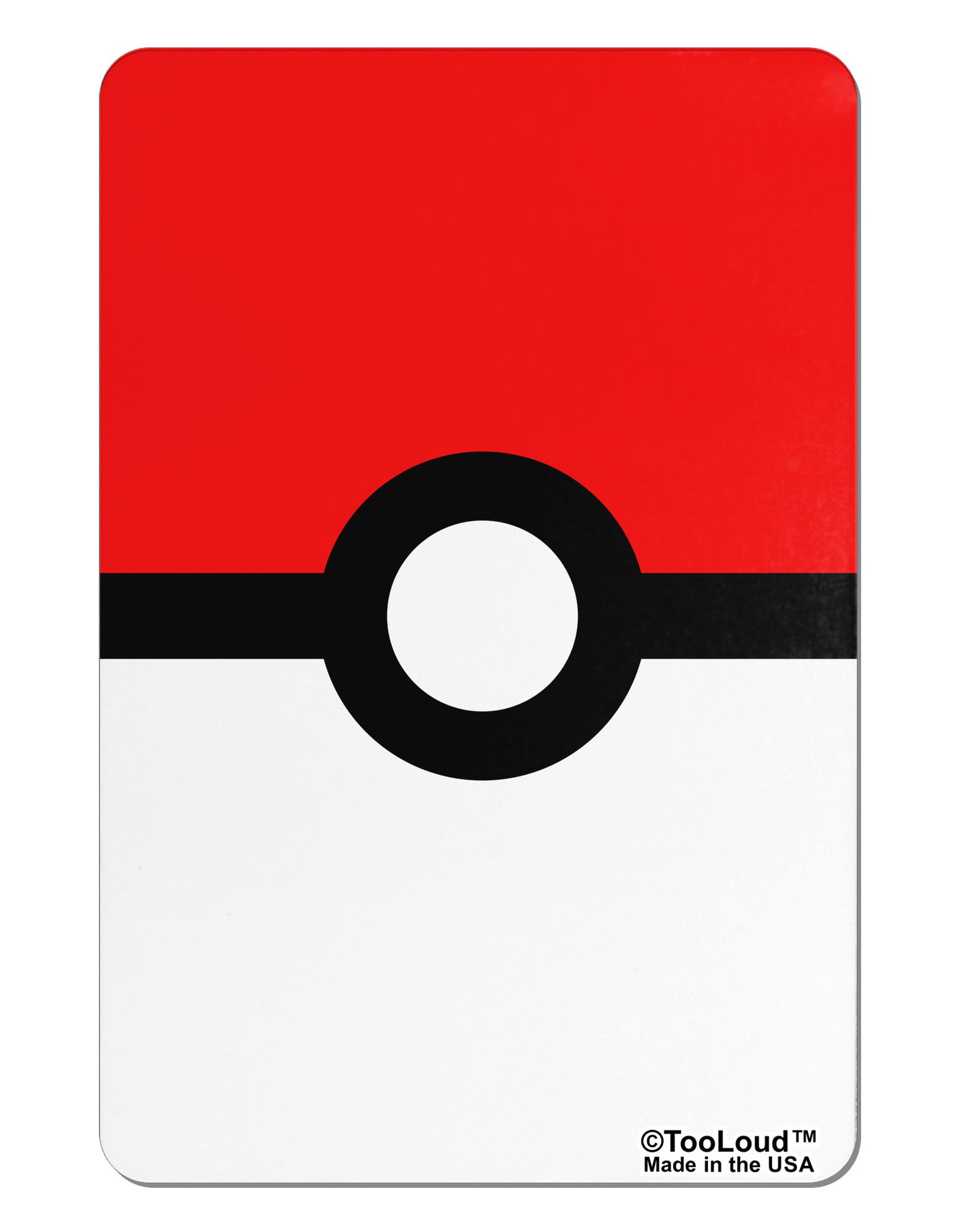 Sporty Red and White Circle Aluminum Magnet All Over Print-TooLoud-White-Davson Sales