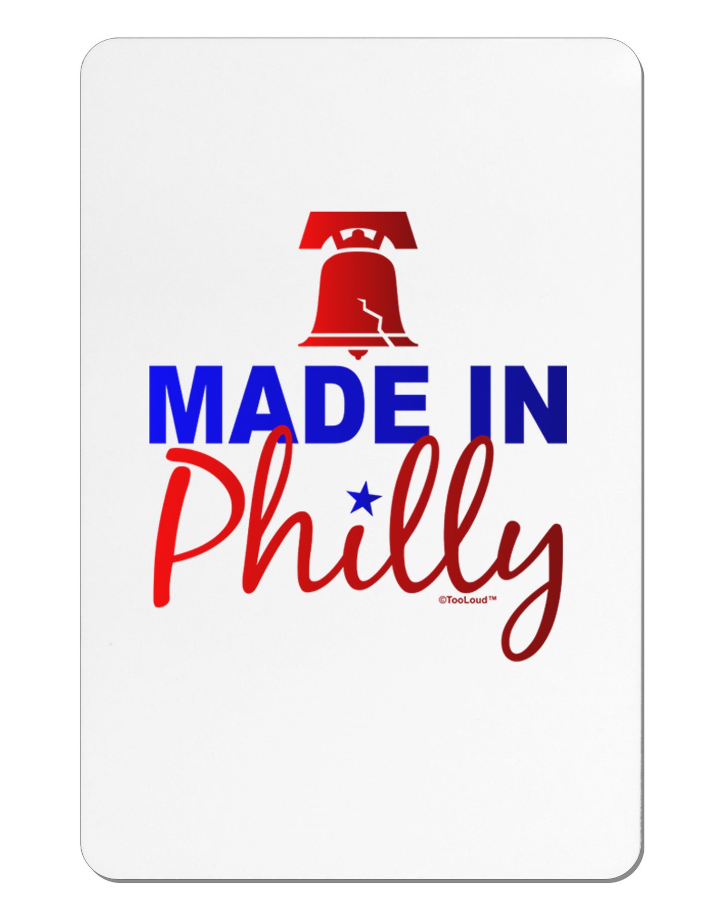 Made In Philly Aluminum Magnet-TooLoud-White-Davson Sales