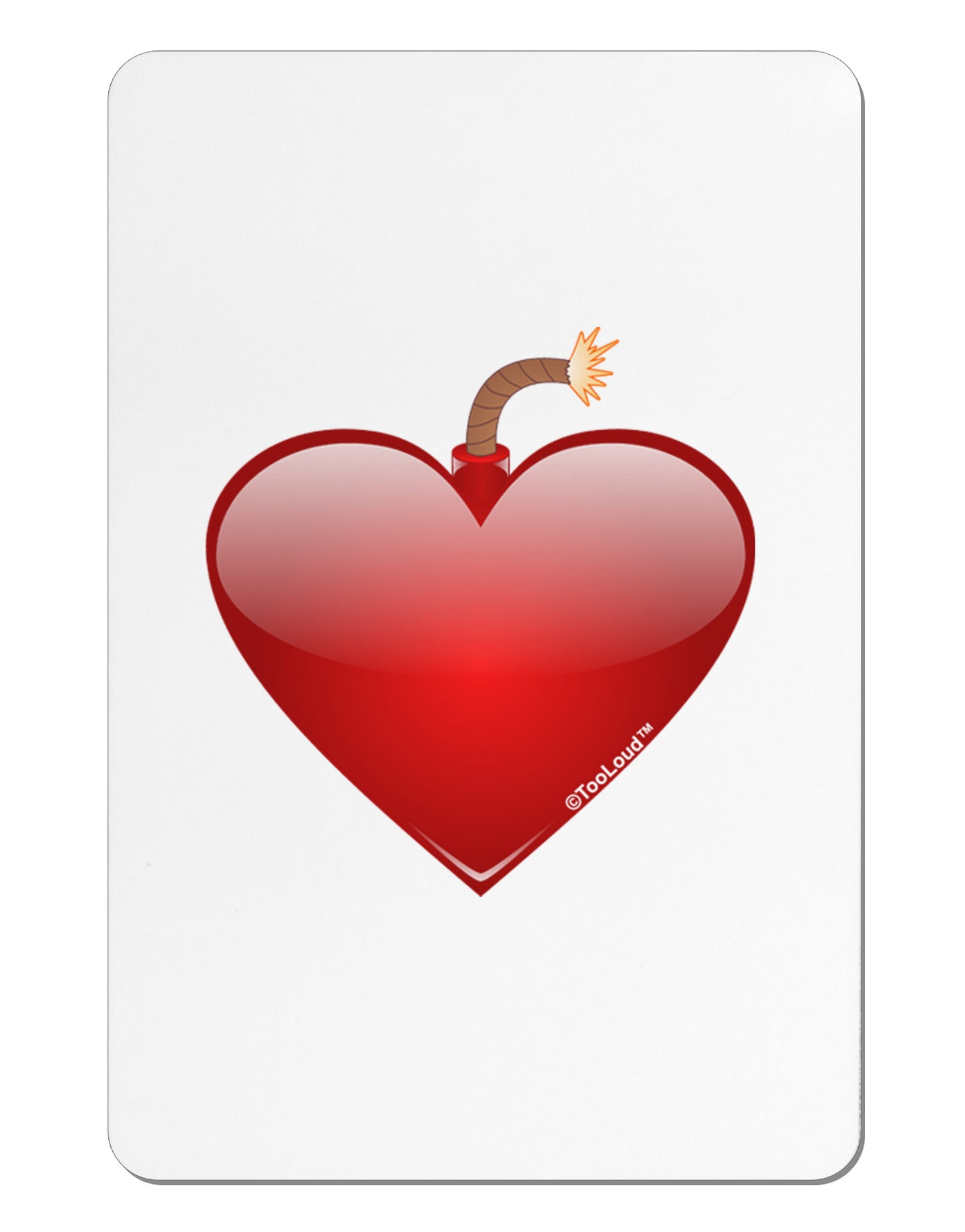 Love Bomb Aluminum Magnet-TooLoud-White-Davson Sales