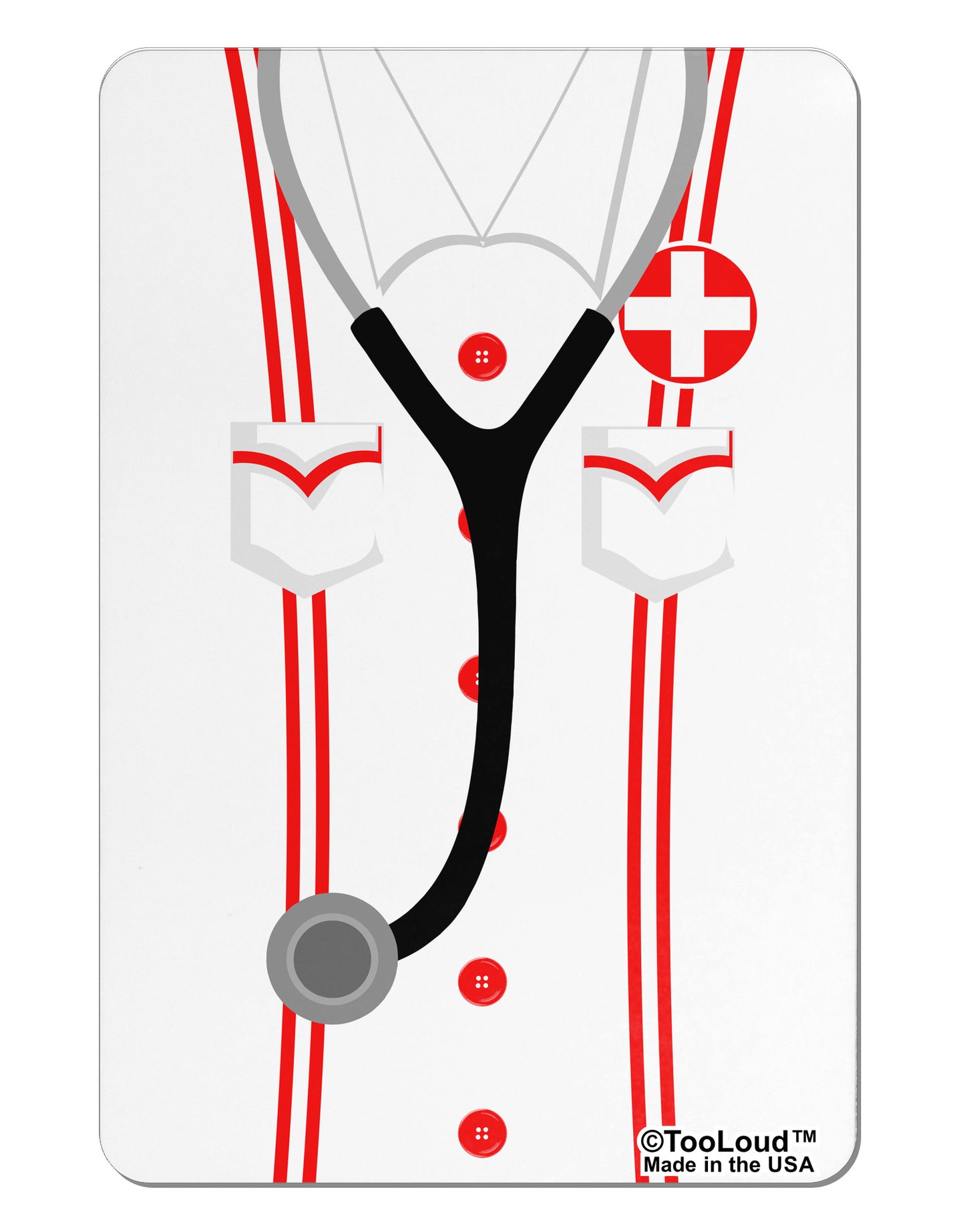 Nurse AOP Aluminum Magnet All Over Print-TooLoud-White-Davson Sales