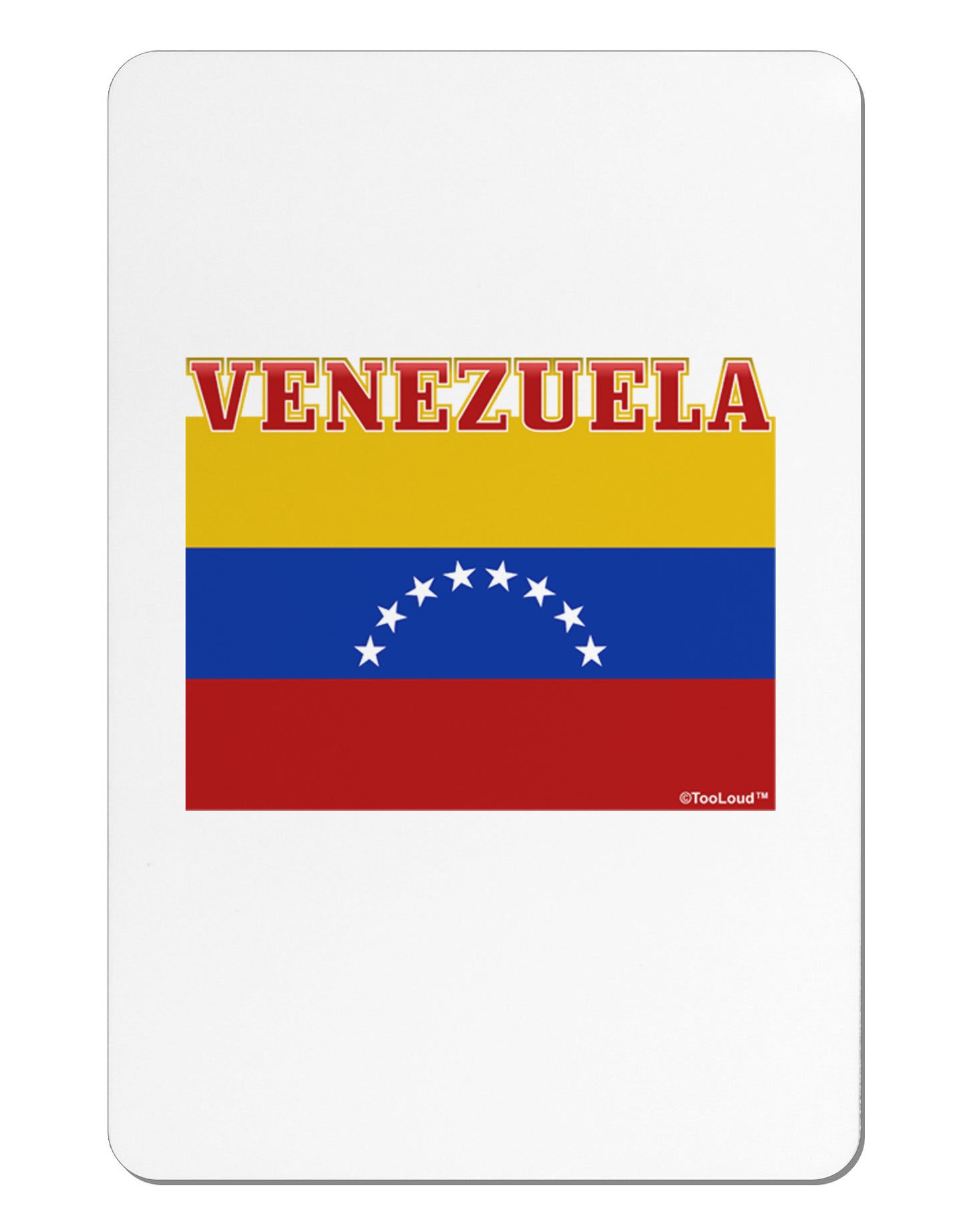 Venezuela Flag Aluminum Magnet-TooLoud-White-Davson Sales
