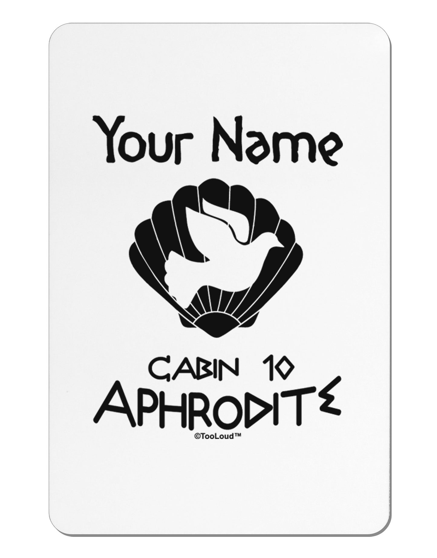 Personalized Cabin 10 Aphrodite Aluminum Magnet-TooLoud-White-Davson Sales