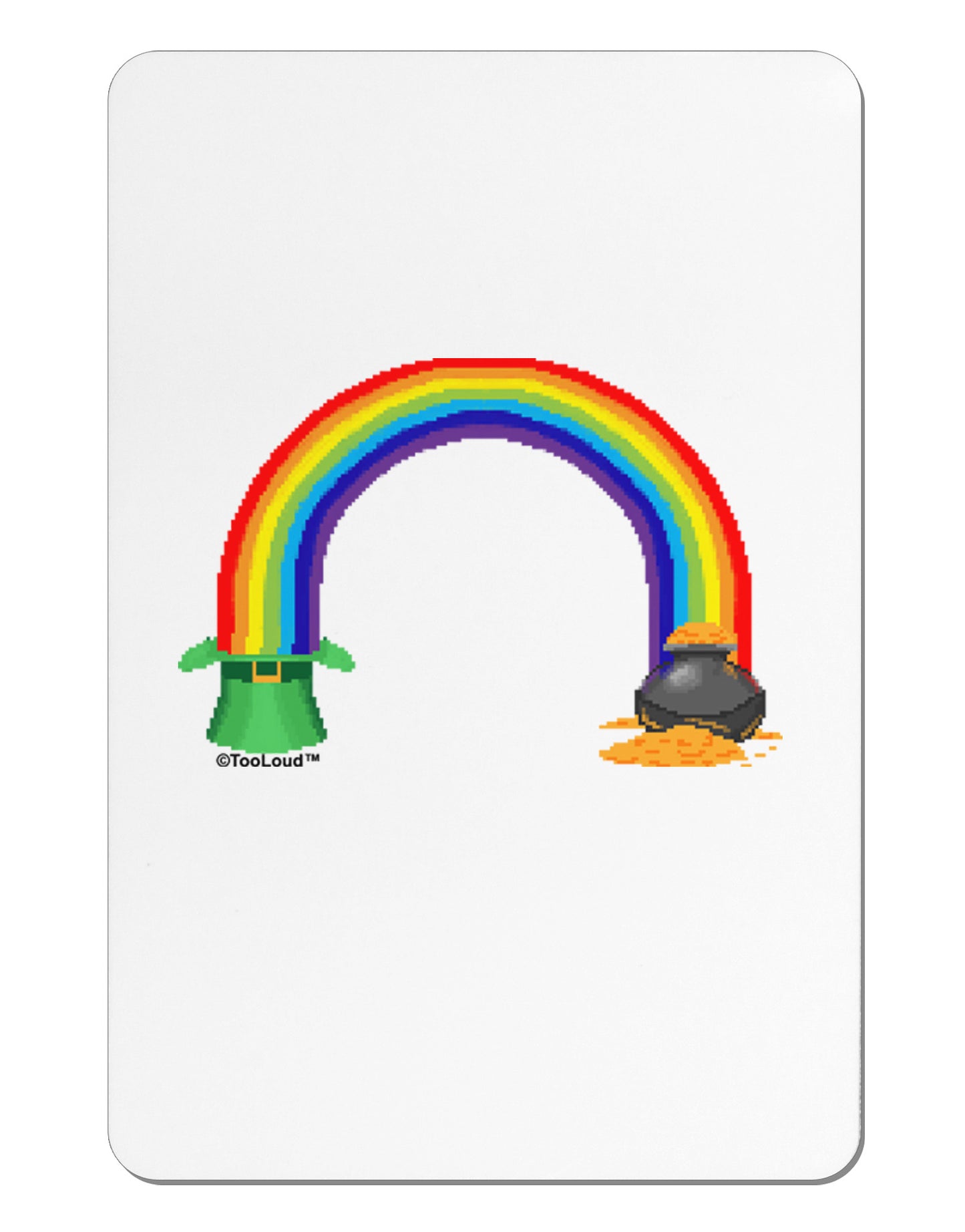 Pixel Pot of Gold Aluminum Magnet-TooLoud-White-Davson Sales