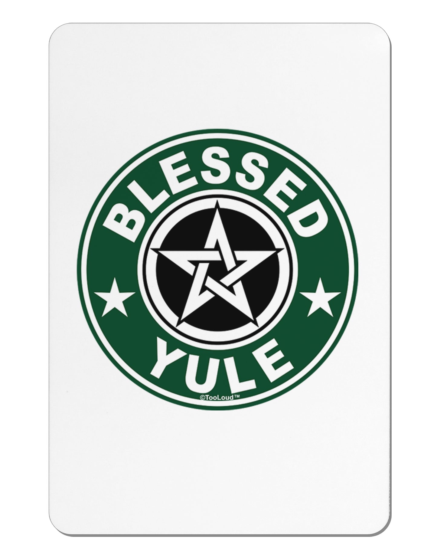 Blessed Yule Emblem Aluminum Magnet by TooLoud-TooLoud-White-Davson Sales