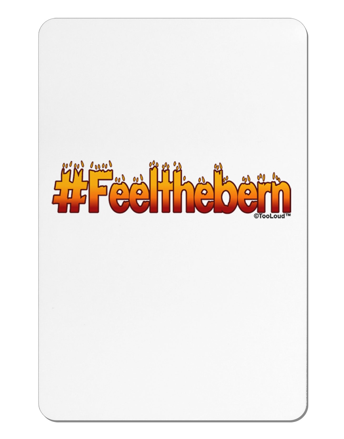 Hashtag Feelthebern Aluminum Magnet-TooLoud-White-Davson Sales