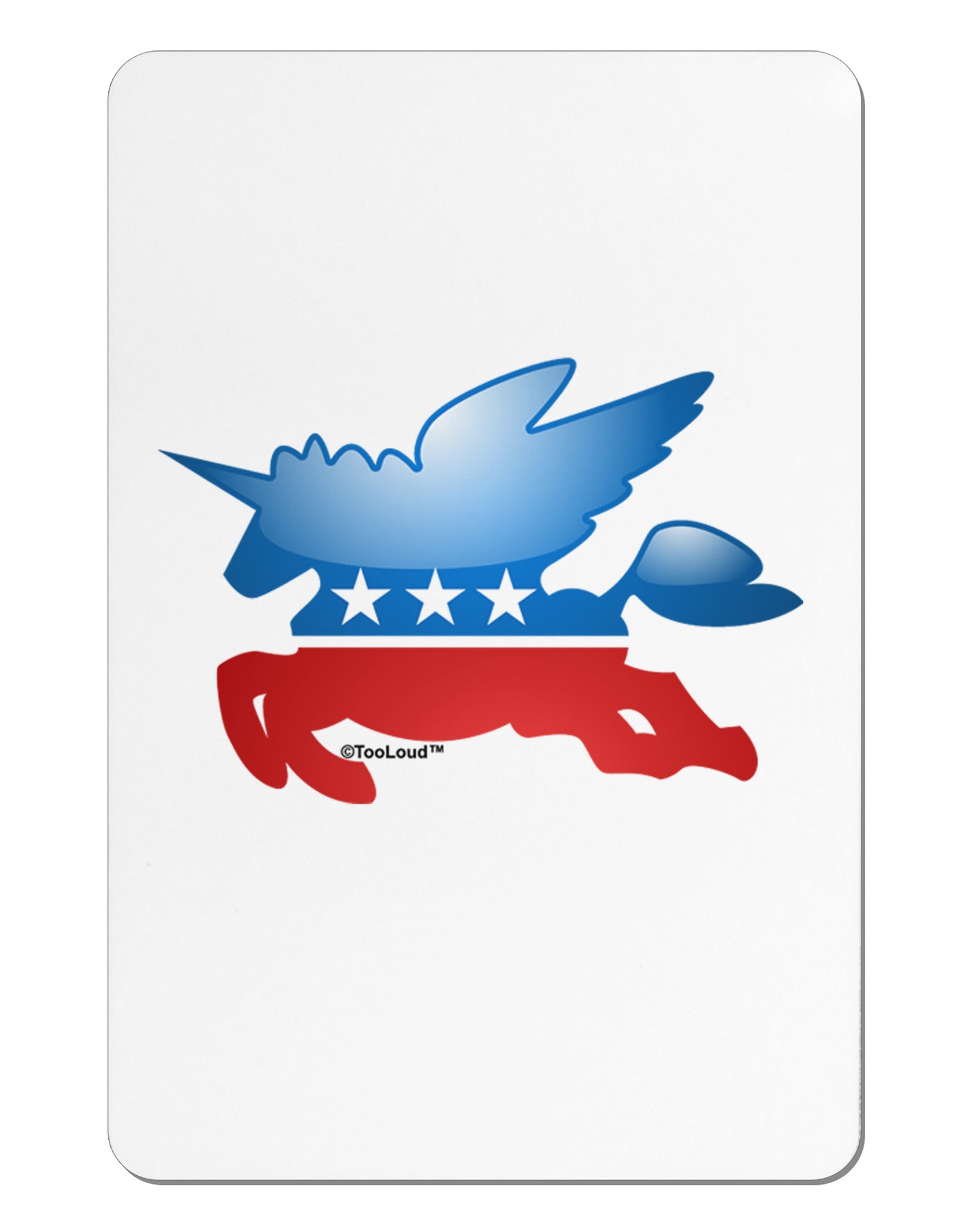 Unicorn Political Symbol Aluminum Magnet-TooLoud-White-Davson Sales