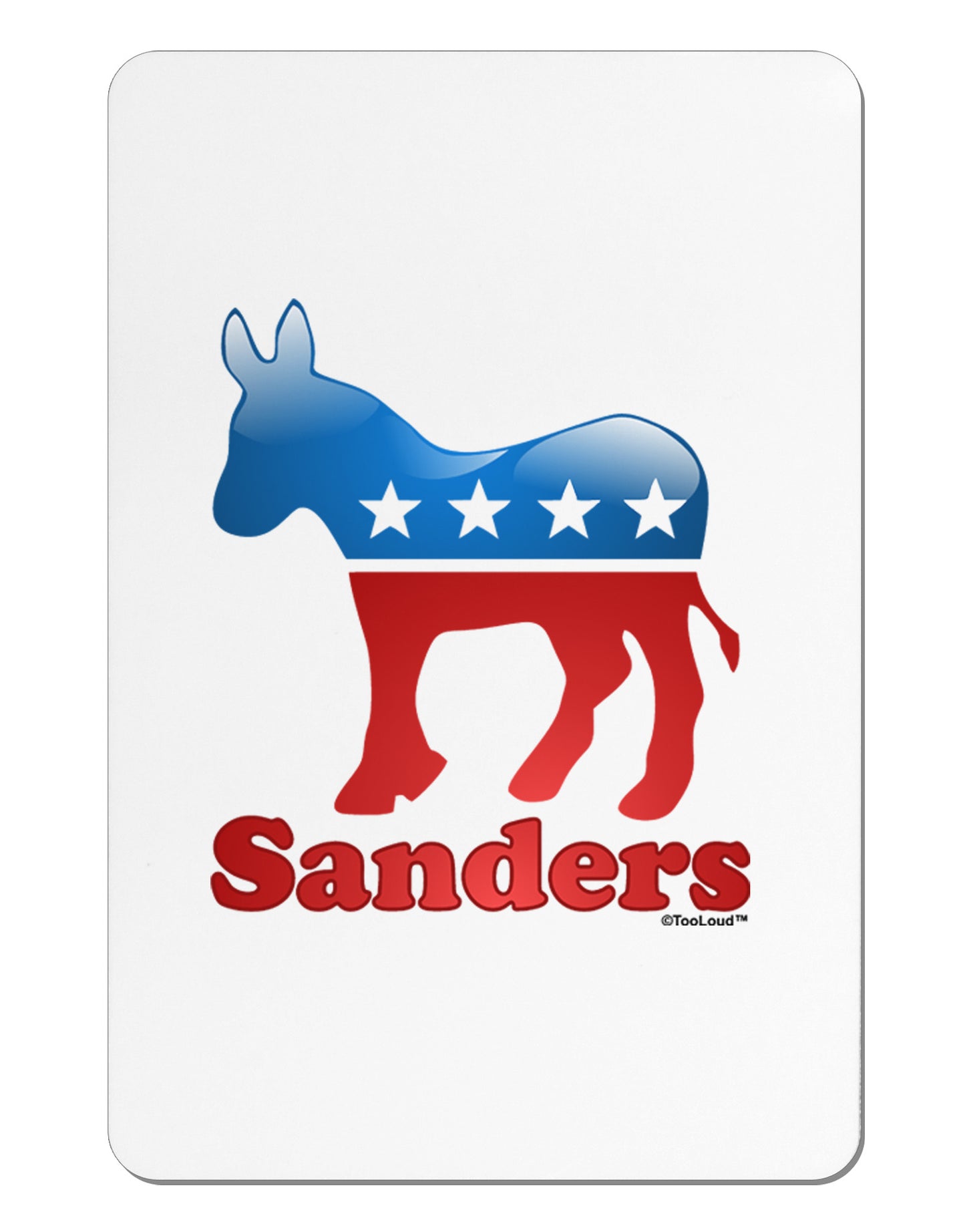 Sanders Bubble Symbol Aluminum Magnet-TooLoud-White-Davson Sales