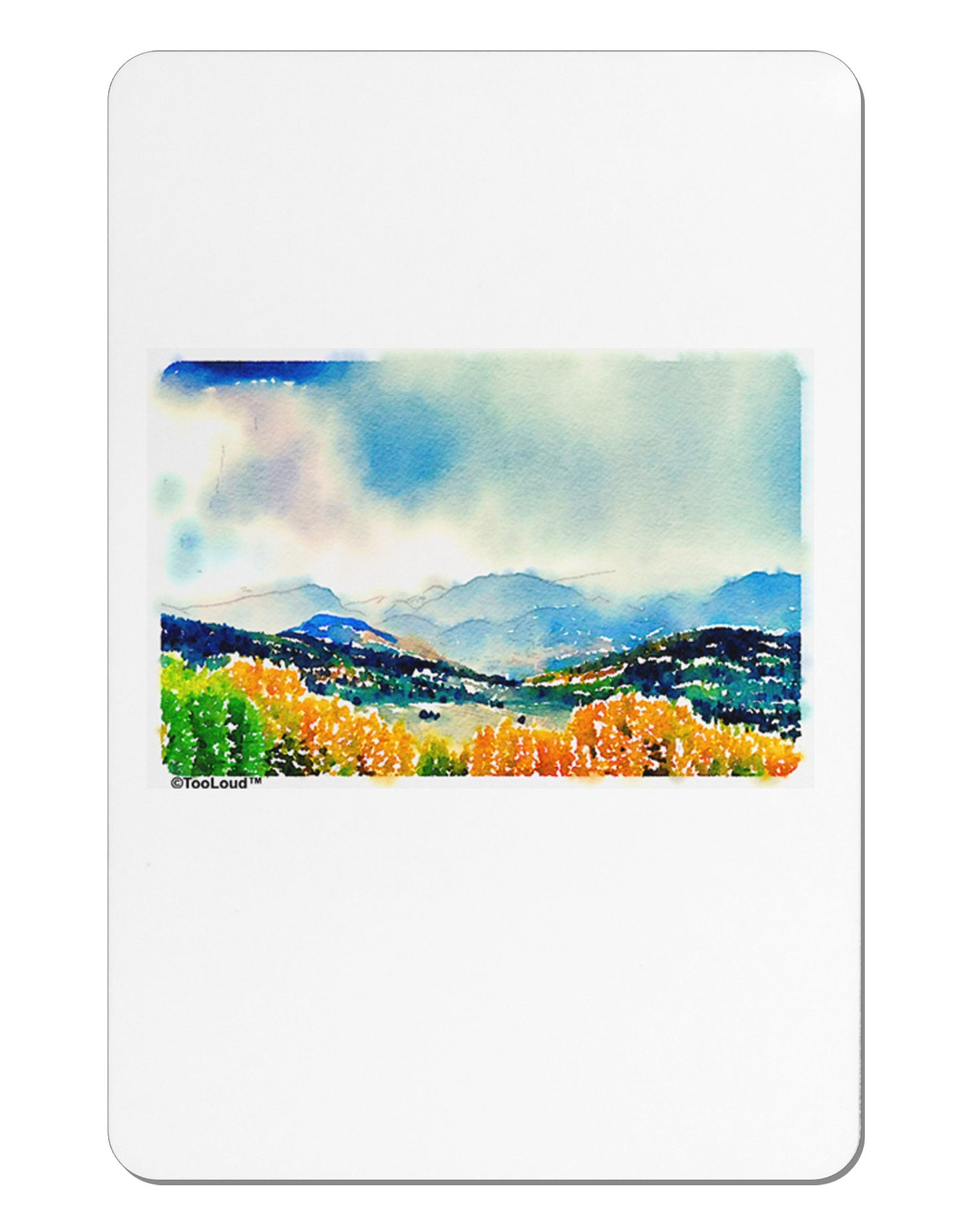 Colorado Mountain Scene Aluminum Magnet-TooLoud-White-Davson Sales