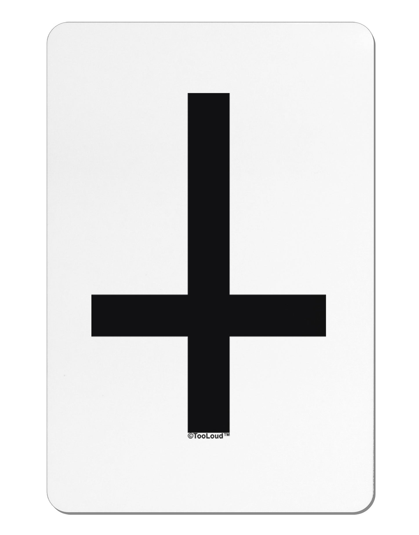 Inverted Cross Aluminum Magnet-TooLoud-White-Davson Sales