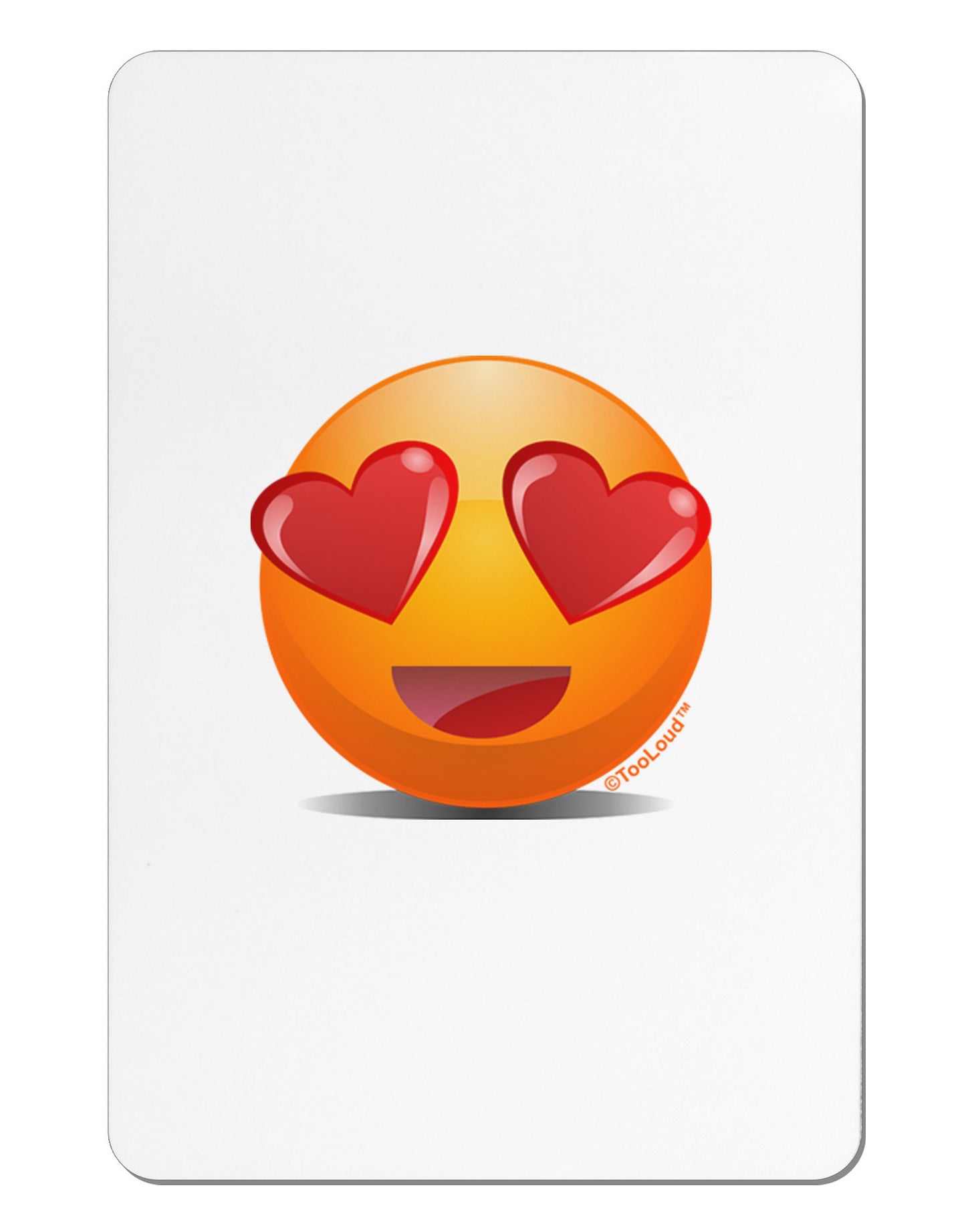 Heart Eye Emoji Aluminum Magnet-TooLoud-White-Davson Sales