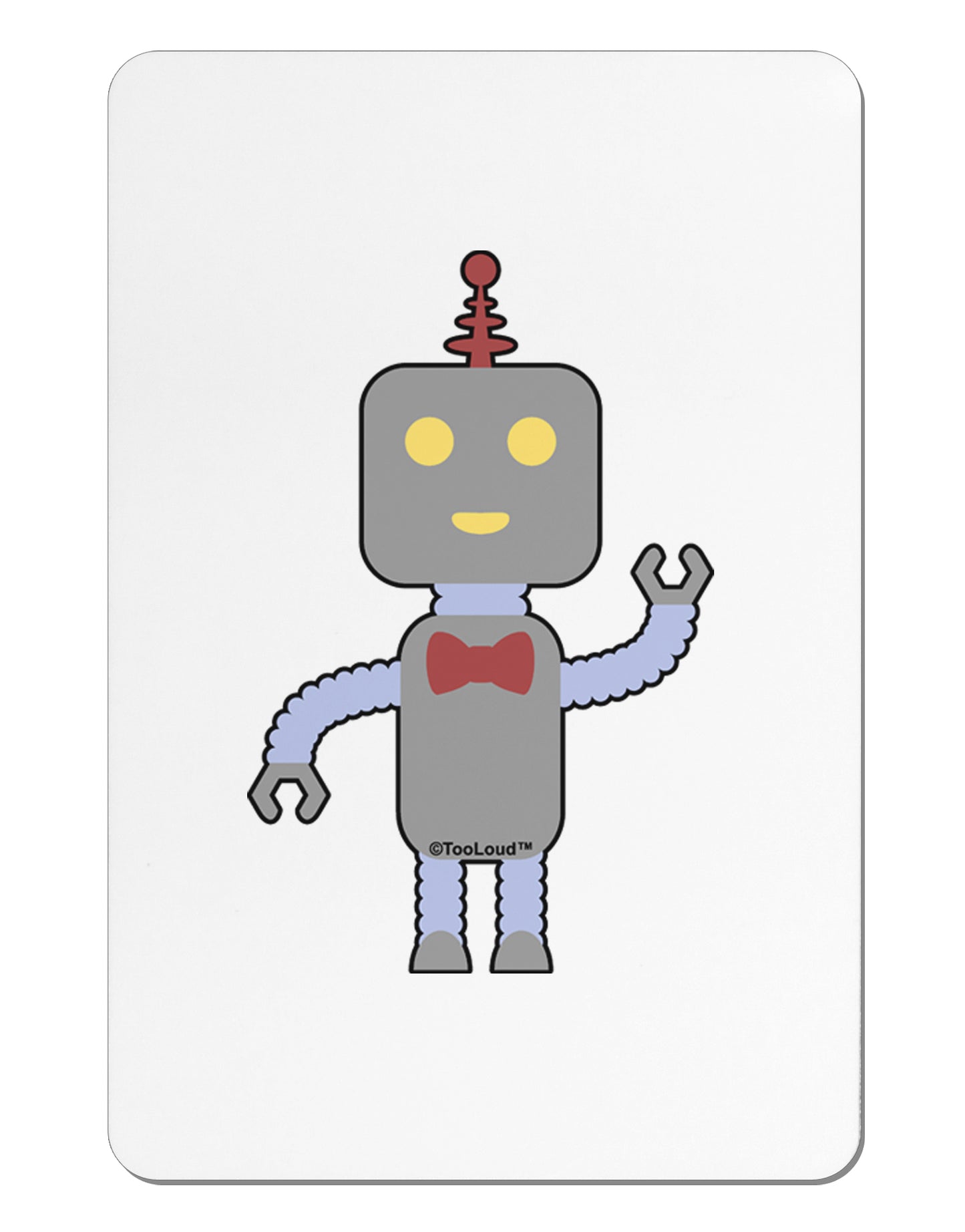 Cute Robot Male Aluminum Magnet by TooLoud-TooLoud-White-Davson Sales