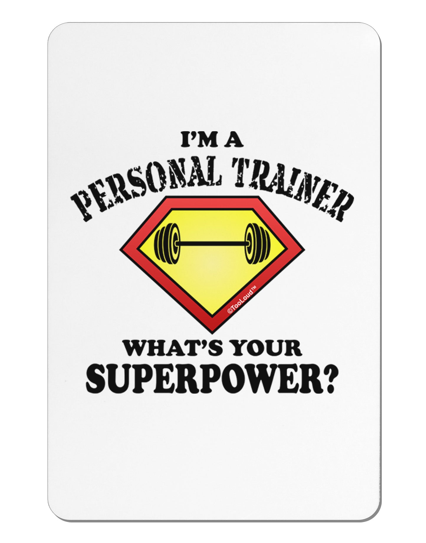 Personal Trainer - Superpower Aluminum Magnet-TooLoud-White-Davson Sales