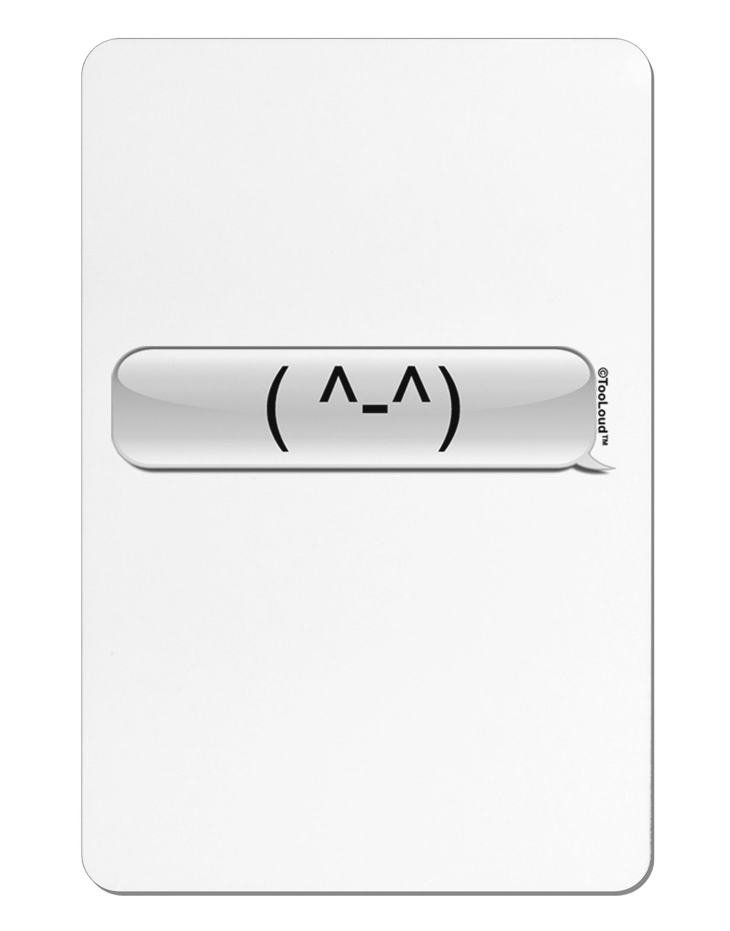Happy FaceText Bubble Aluminum Magnet-TooLoud-White-Davson Sales