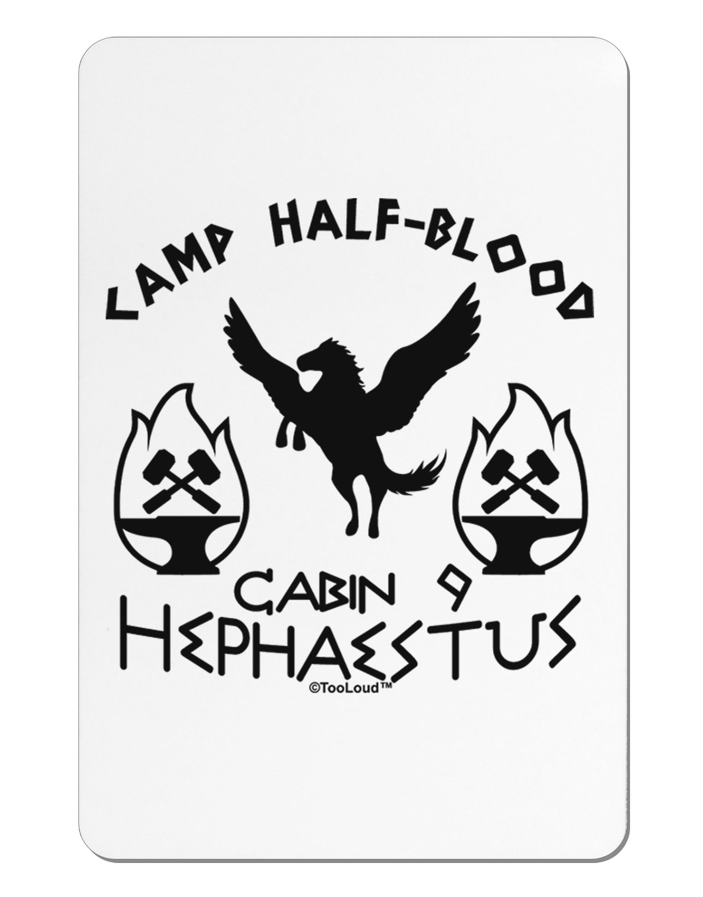 Cabin 9 Hephaestus Half Blood Aluminum Magnet-TooLoud-White-Davson Sales