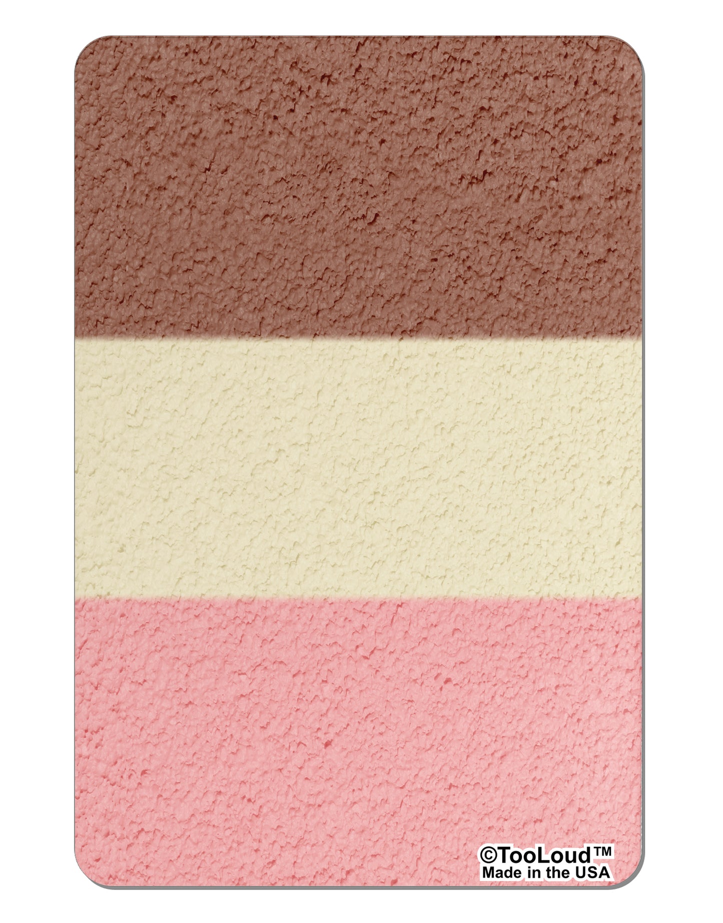 Horizontal Neapolitan Ice Cream Aluminum Magnet All Over Print by TooLoud-TooLoud-White-Davson Sales