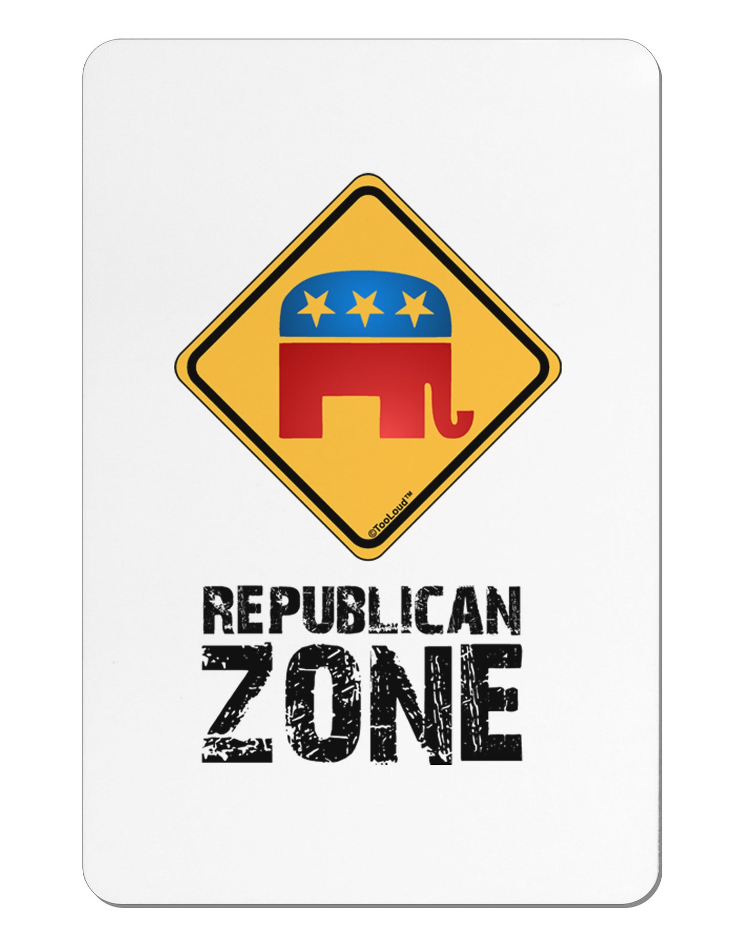Republican Zone Aluminum Magnet-TooLoud-White-Davson Sales